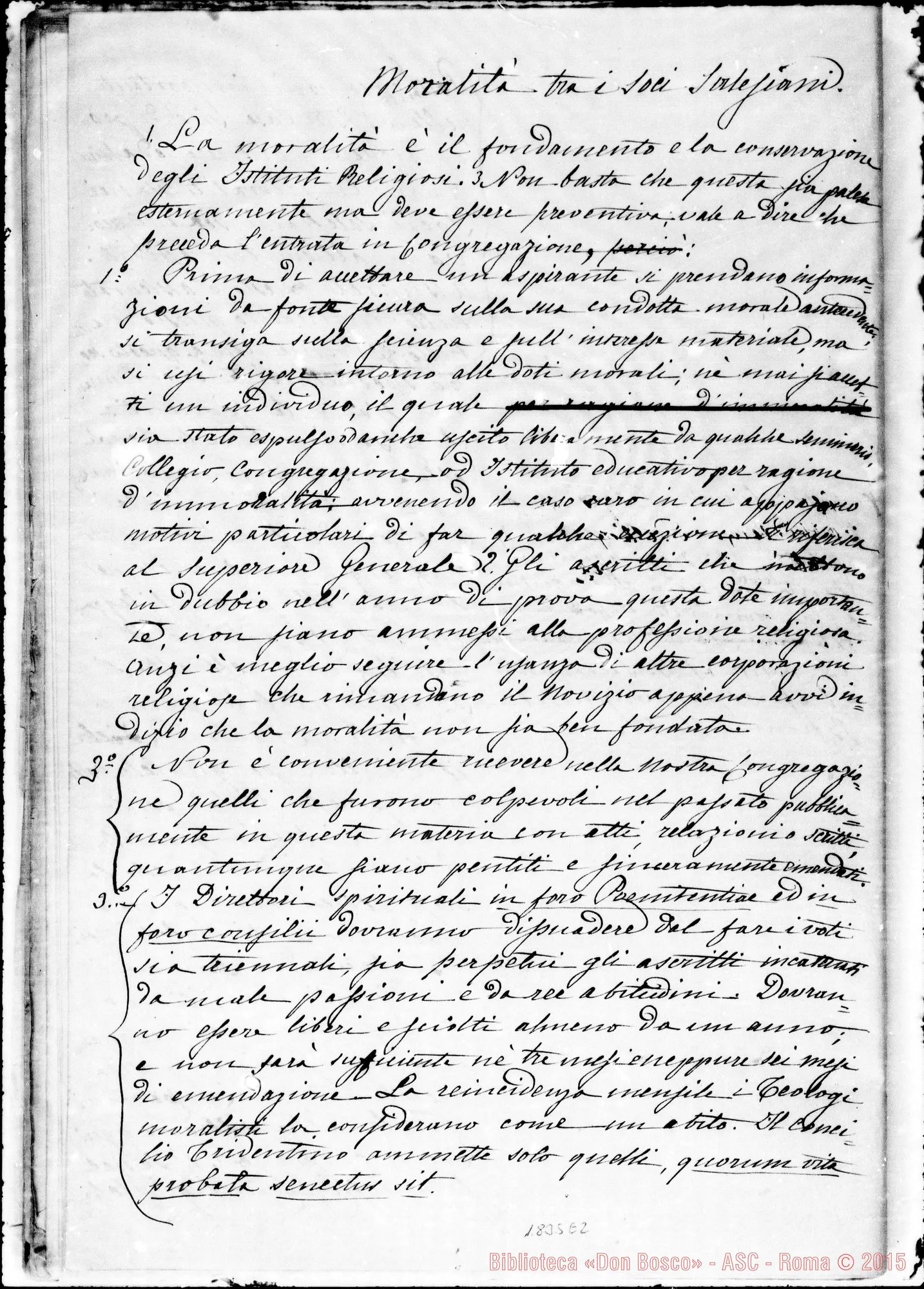 Fotogramma E 2 — Deliberazioni del I Capitolo. Ms. Berto
