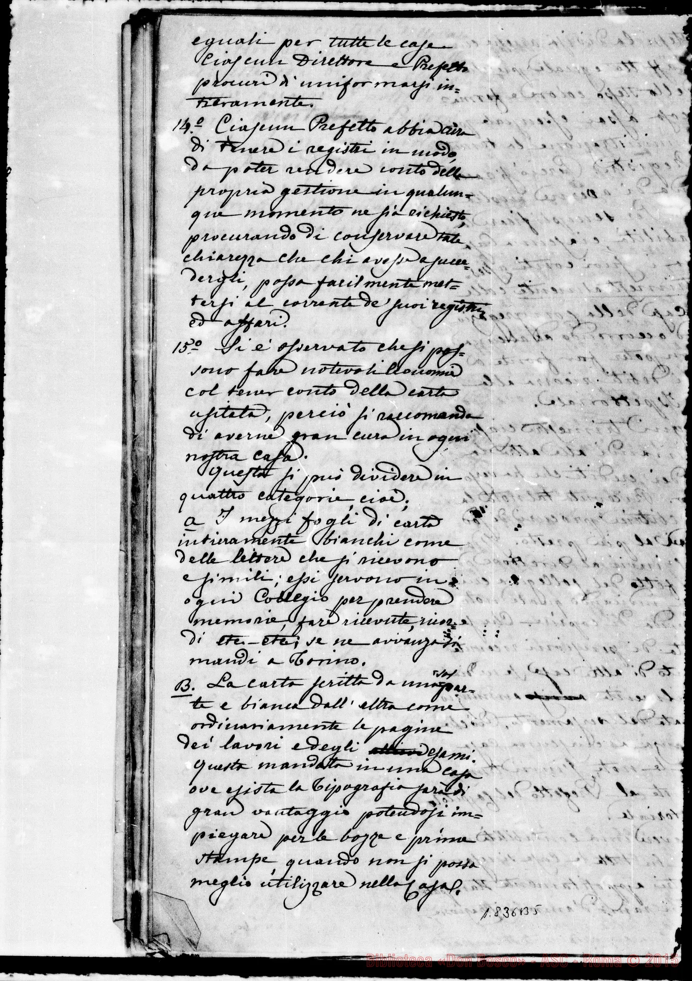 Fotogramma B 5 — Deliberazioni del I Capitolo. Ms. Berto