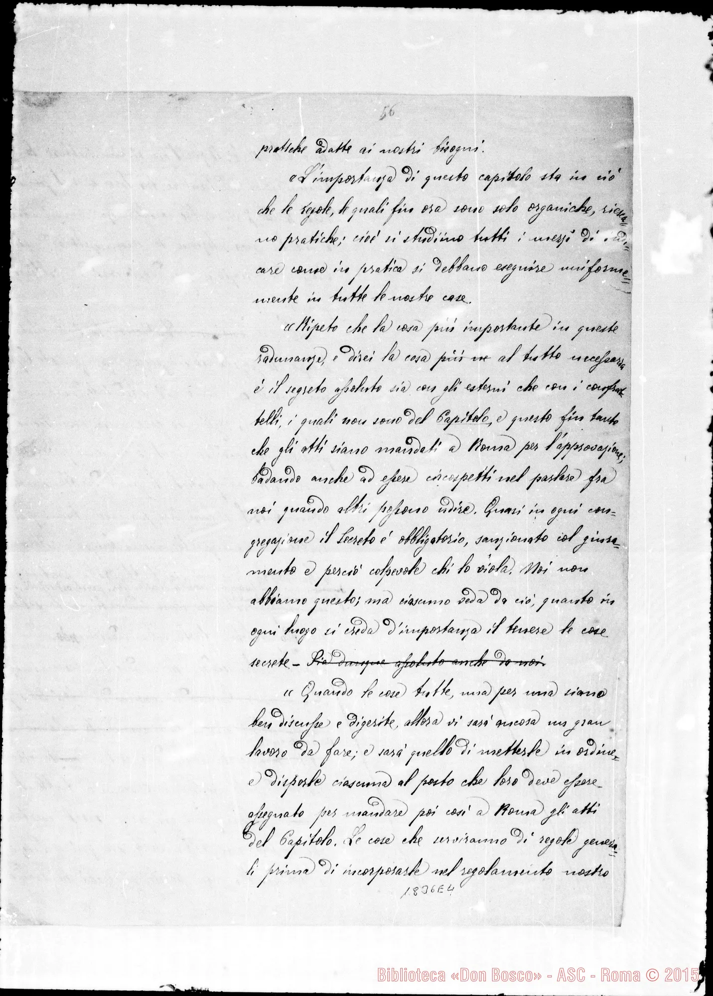 Fotogramma E 4 — Deliberazioni: Storia, atti E canoni del Cap. Gen. Manoscritti