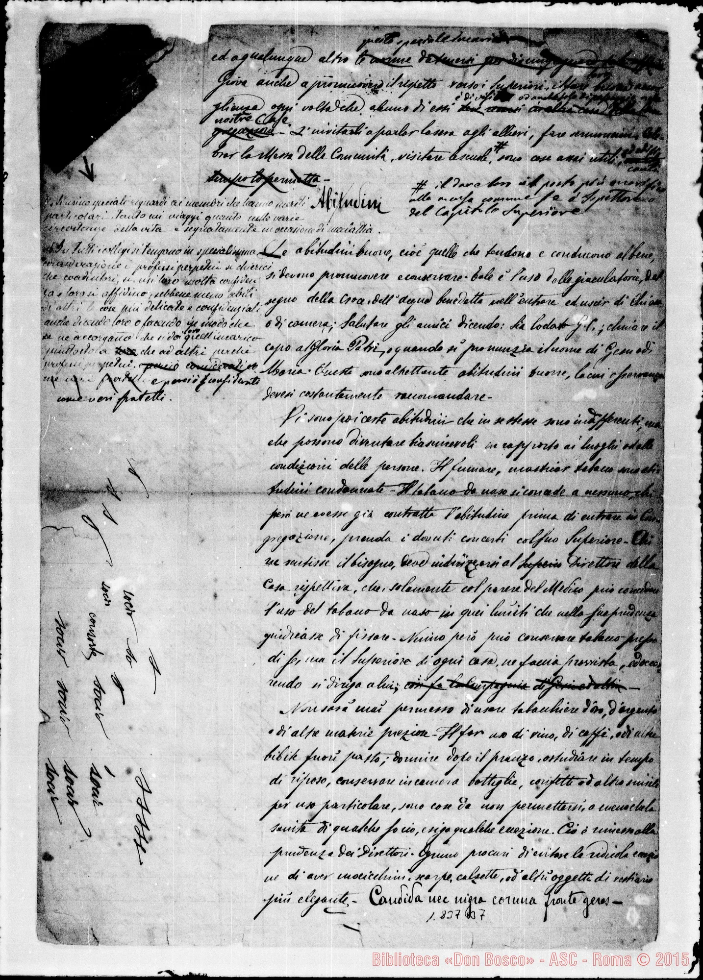 Fotogramma B 7 — Deliberazioni: Storia, atti E canoni del Cap. Gen. Manoscritti