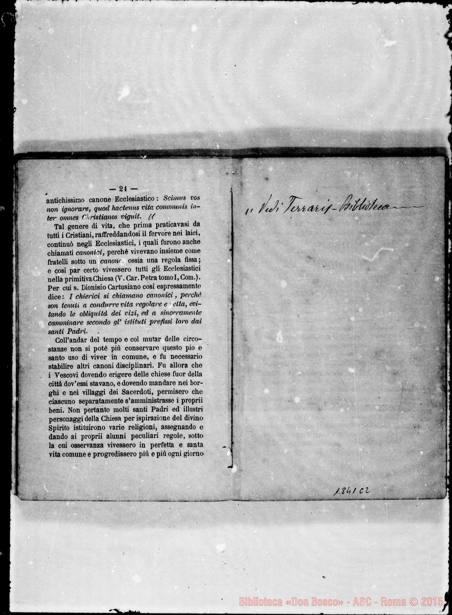 Fotogramma C 2 — Deliberazioni stampate con note ms. di D. Berto