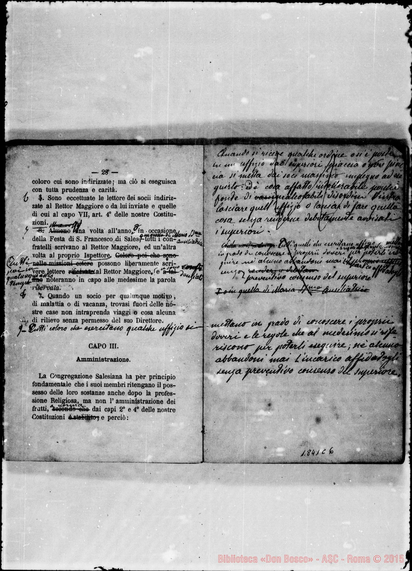 Fotogramma C 6 — Deliberazioni stampate con note ms. di D. Berto