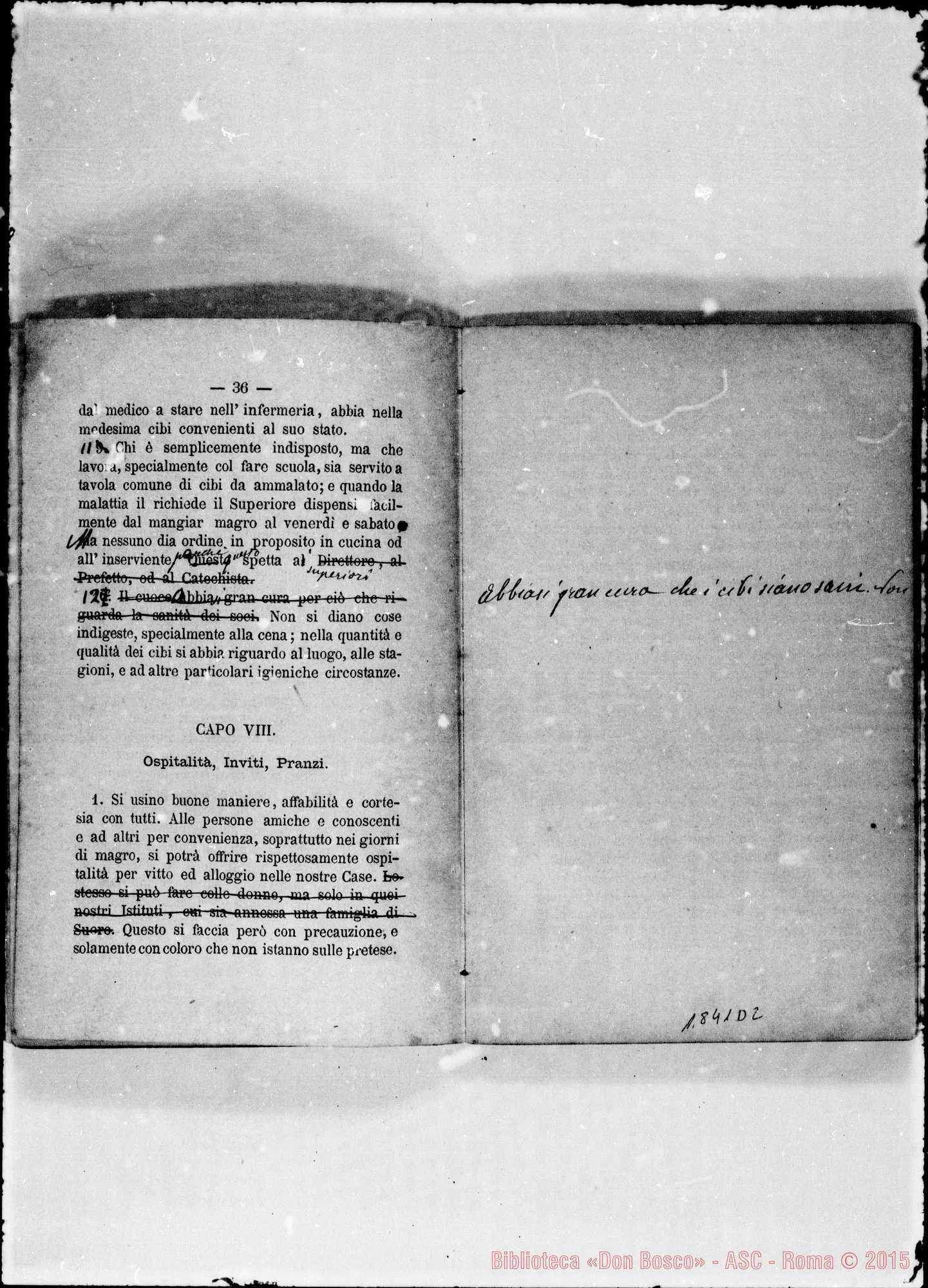 Fotogramma D 2 — Deliberazioni stampate con note ms. di D. Berto