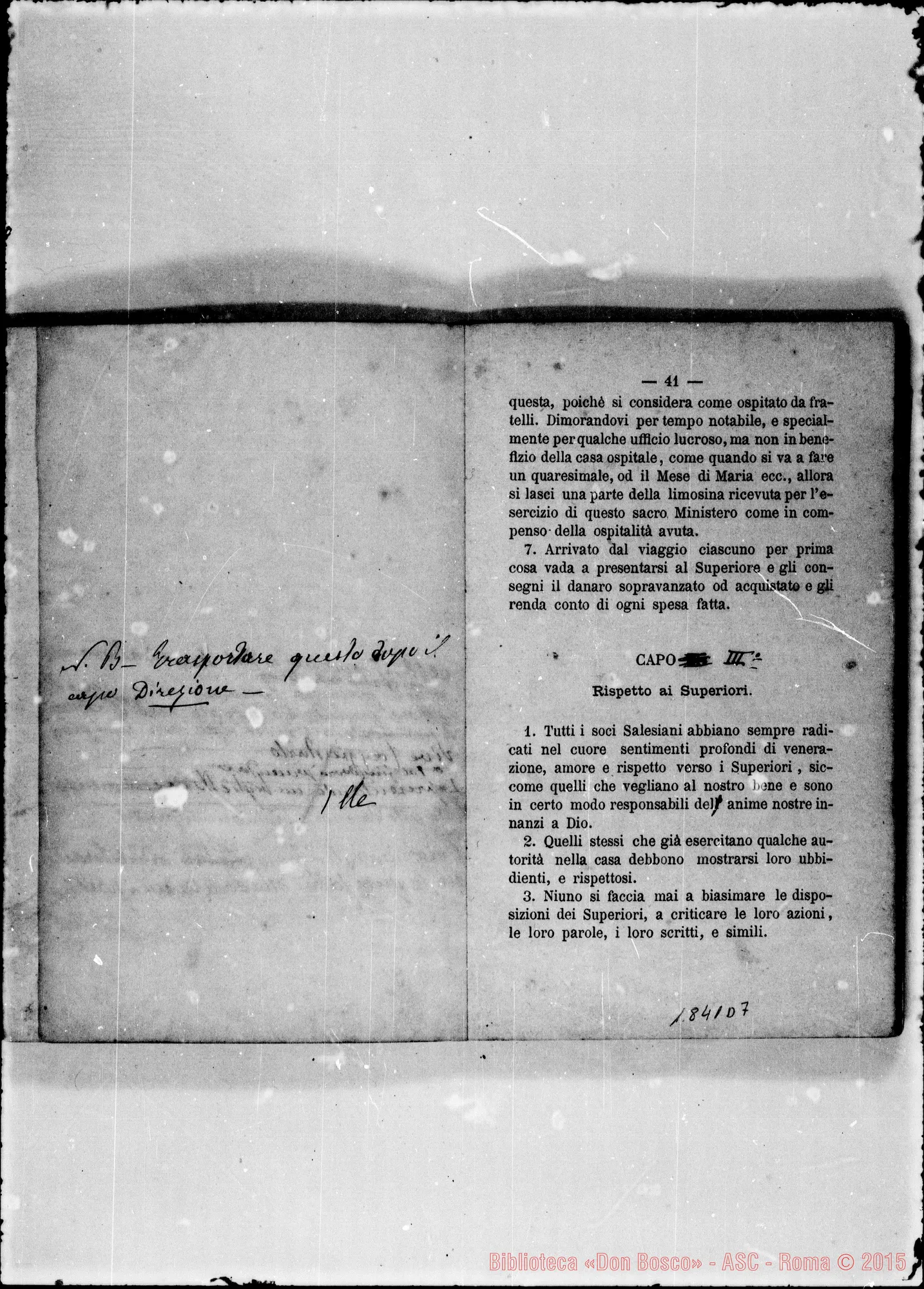 Fotogramma D 7 — Deliberazioni stampate con note ms. di D. Berto