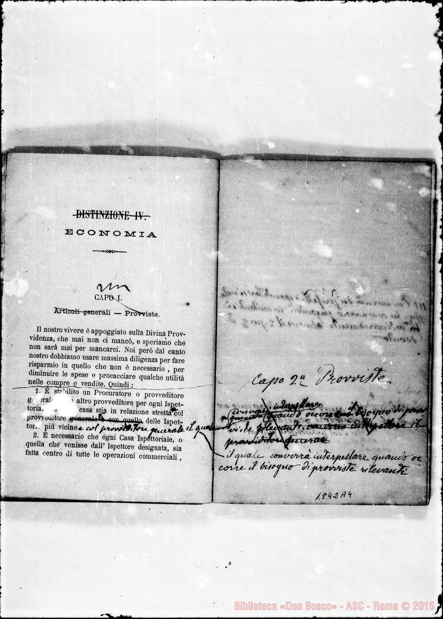 Fotogramma A 4 — Deliberazioni stampate con note ms. di D. Berto