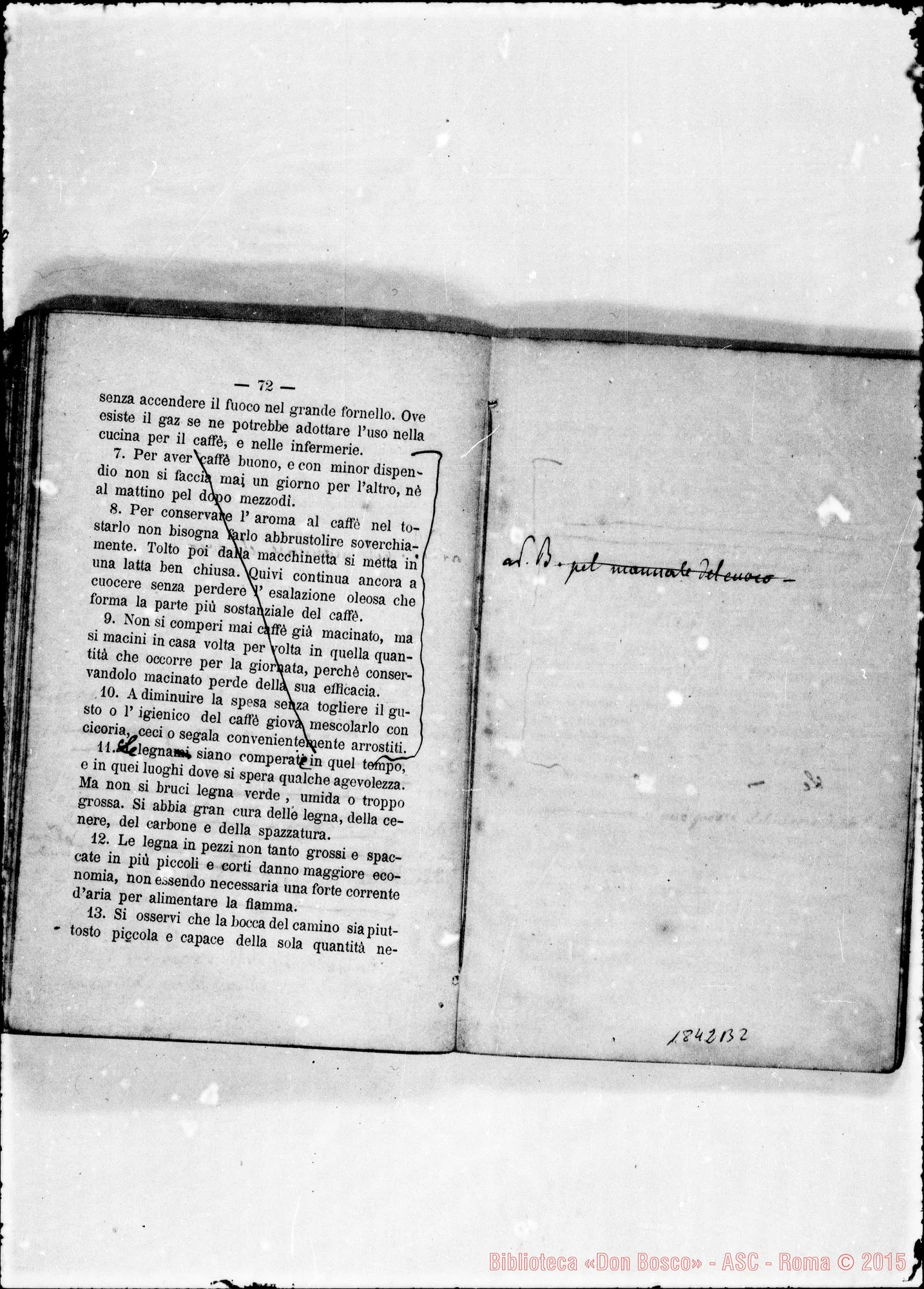 Fotogramma B 2 — Deliberazioni stampate con note ms. di D. Berto