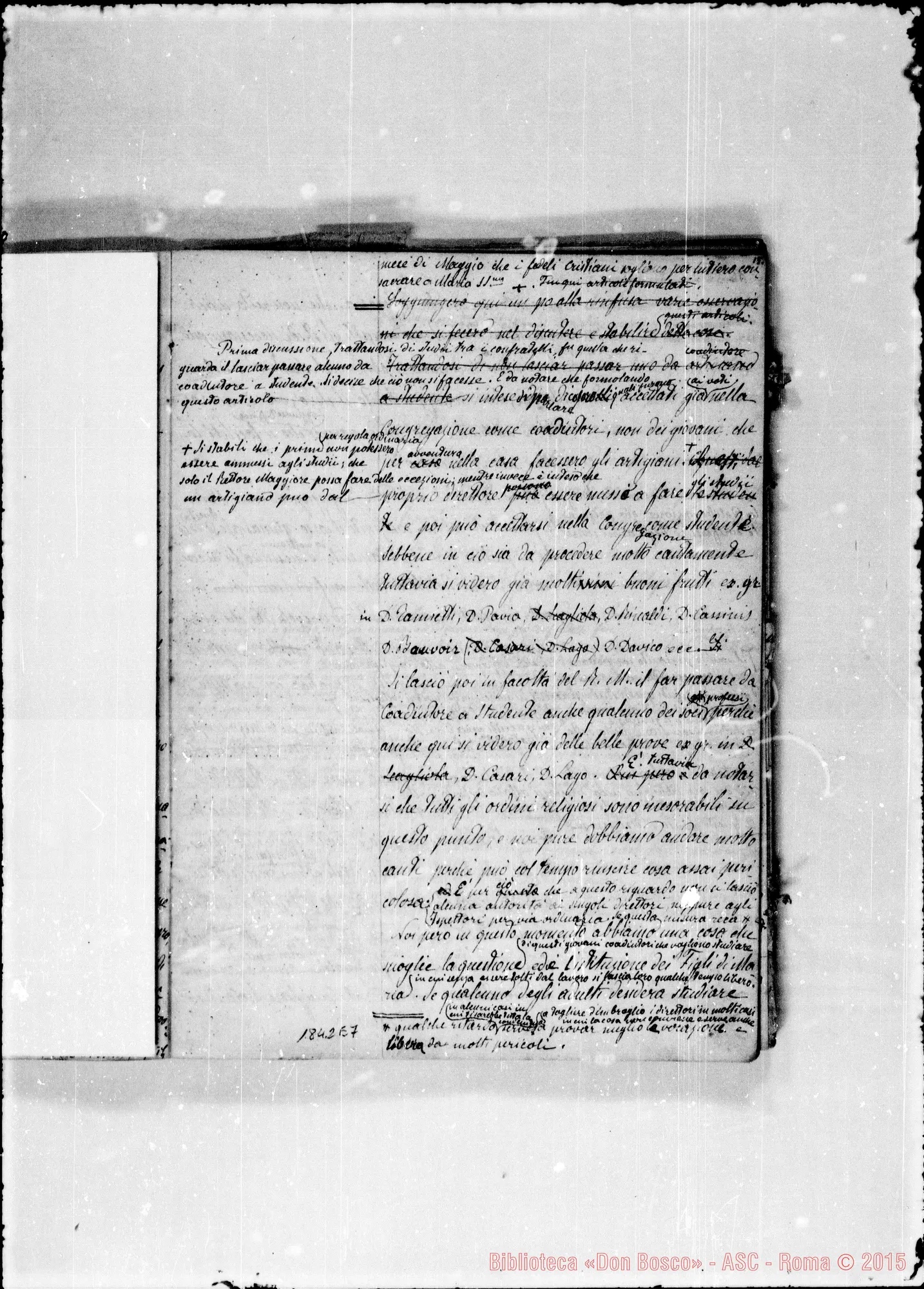 Fotogramma E 7 — Verbali delle conferenze. Tre quaderni ms. di D. Barberis