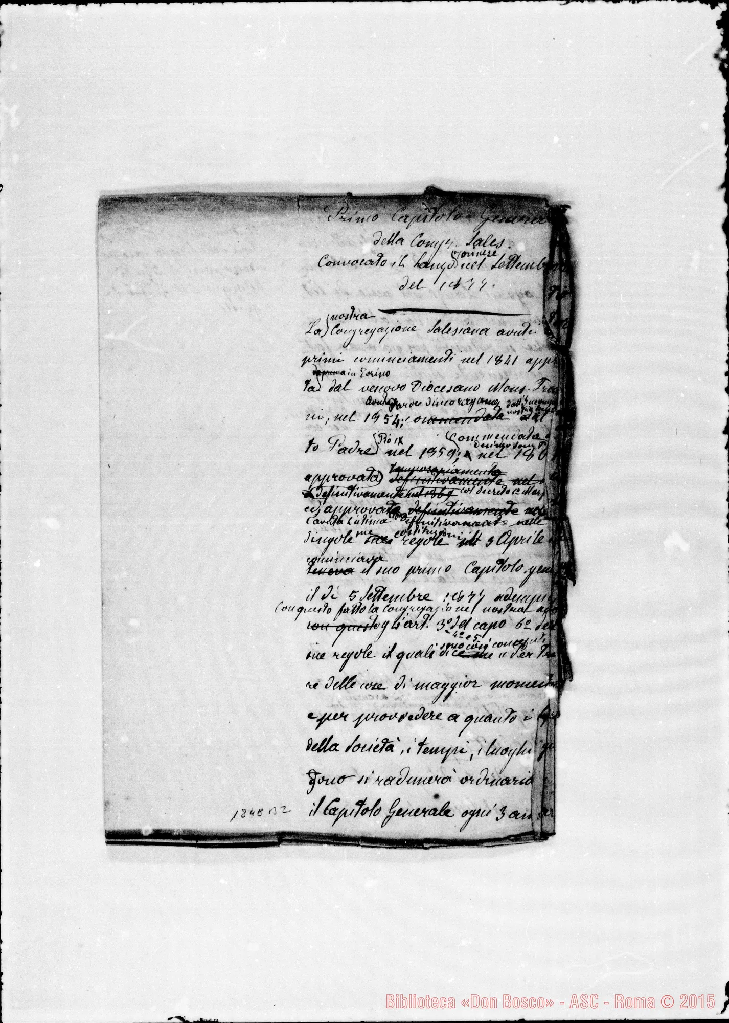Fotogramma B 2 — Verbali delle conferenze. Tre quaderni ms. di D. Barberis