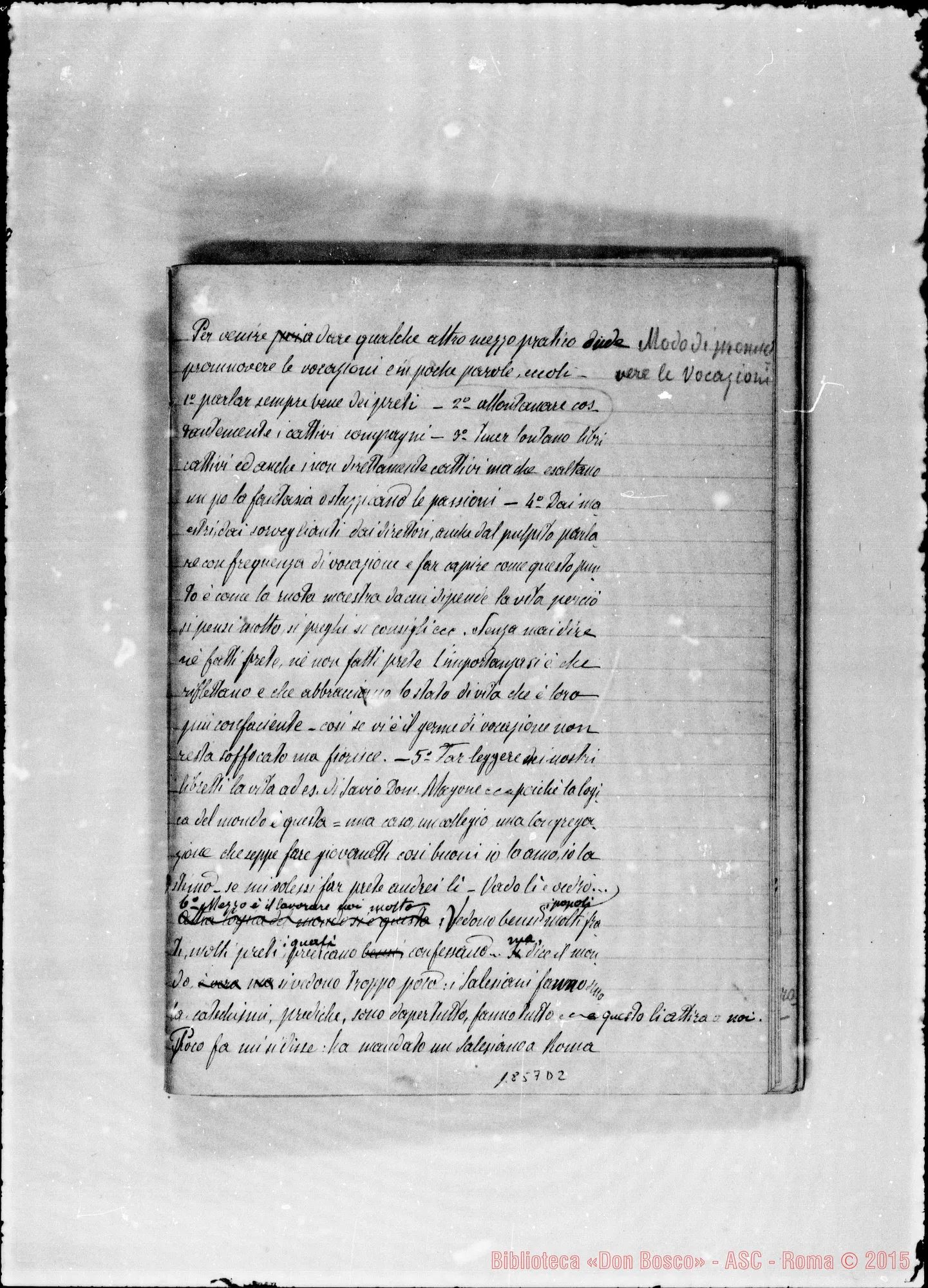 Fotogramma D 2 — Verbali: copia pulita. Ms. Barberis