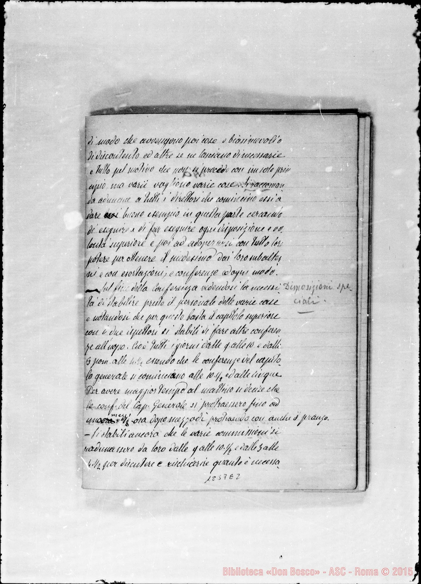 Fotogramma E 2 — Verbali: copia pulita. Ms. Barberis