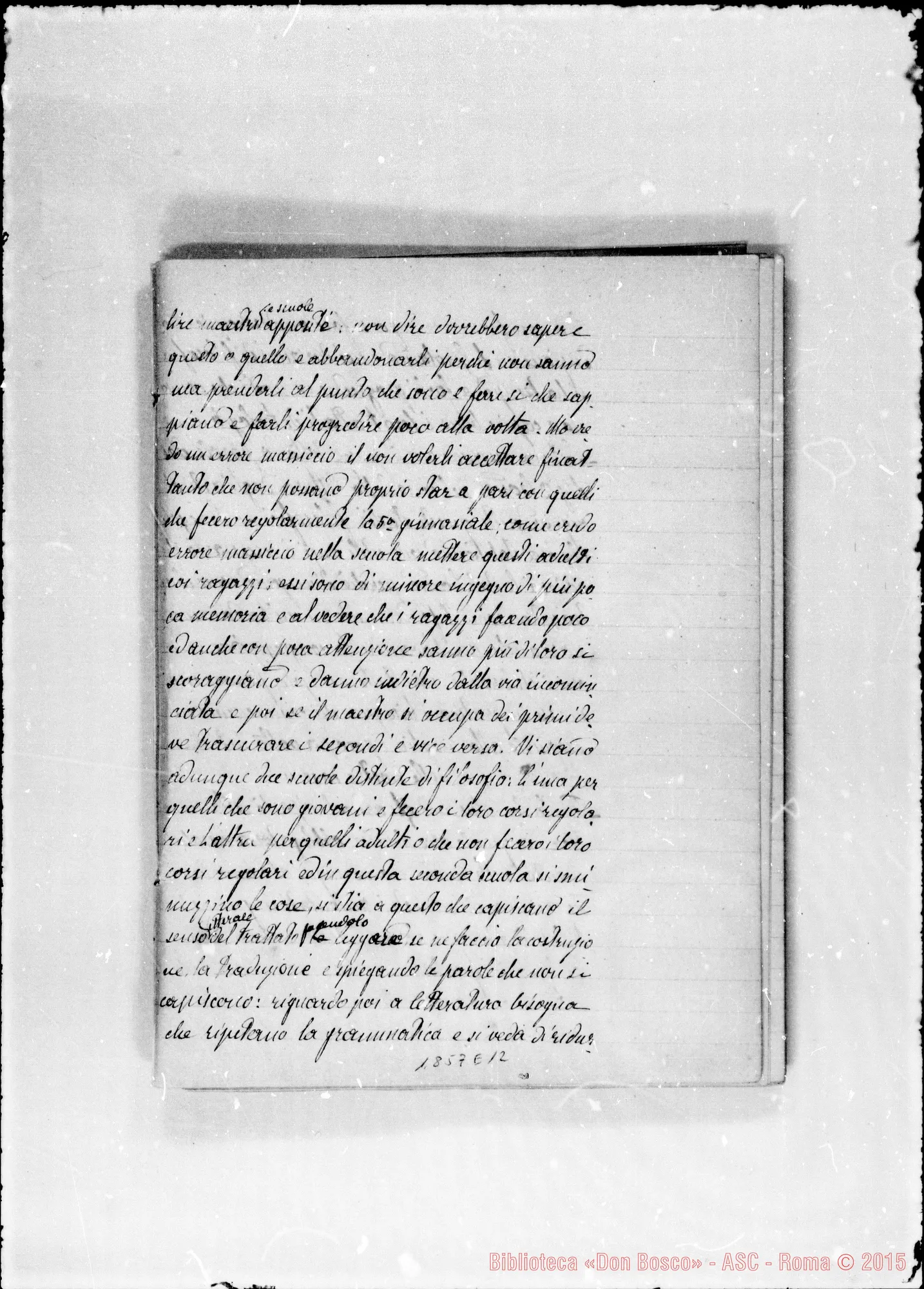 Fotogramma E 12 — Verbali: copia pulita. Ms. Barberis