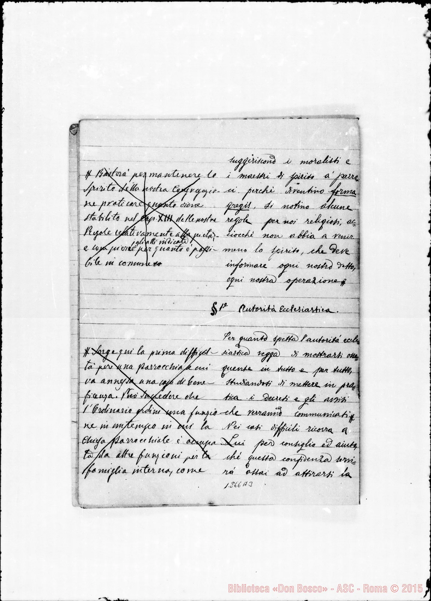 Fotogramma A 3 — Parrocchie: Regolamento