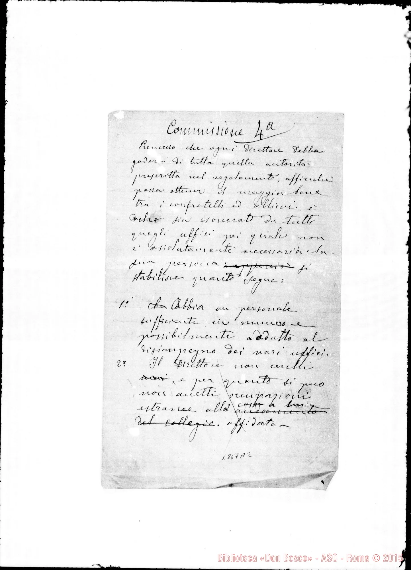 Fotogramma A 2 — Sistema da seguirsi nel promuovere alle S. Ordinazioni