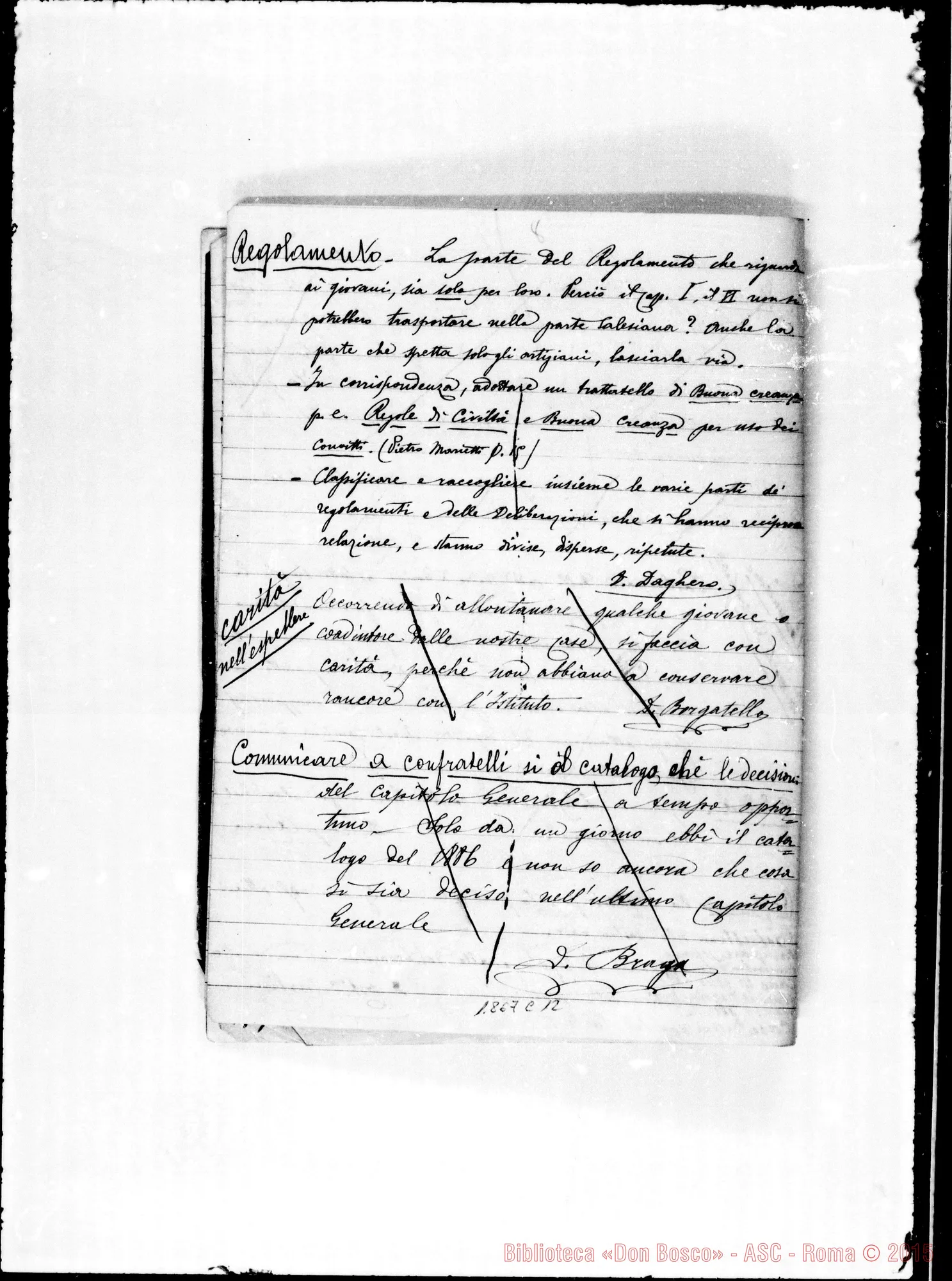 Fotogramma C 12 — Proposte dei Confratelli: Relazione
