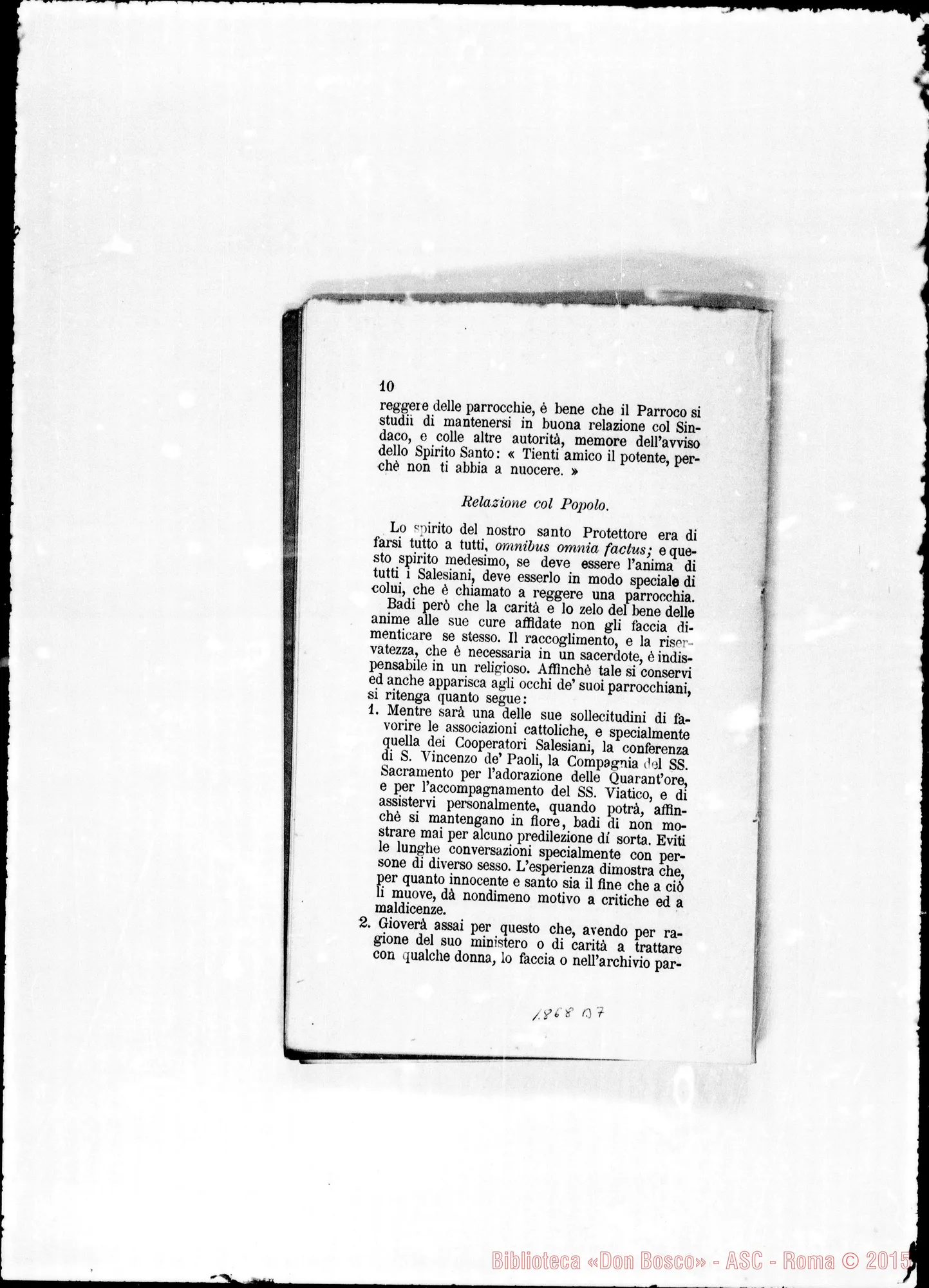 Fotogramma B 7 — Deliberazioni del Terzo E Quarto Capitolo Generale. Stampato