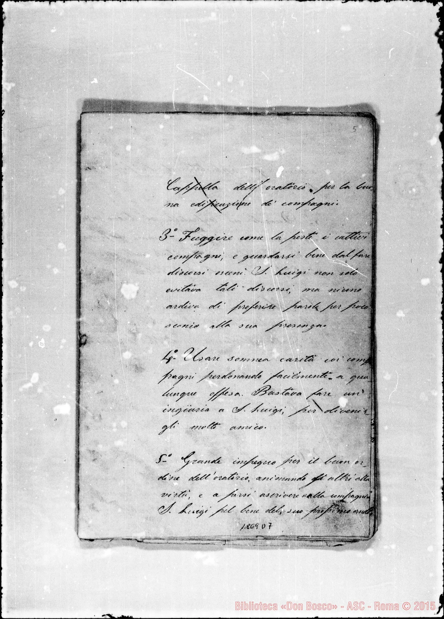 Fotogramma D 7 — Regolamento originale (12-4-1847). Correz. autogr. Bosco