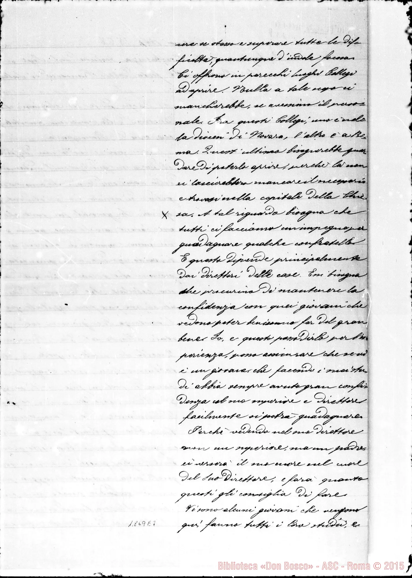Fotogramma E 7 — 1868: Relazione della conferenza nella festa di S. Frco. di Sales