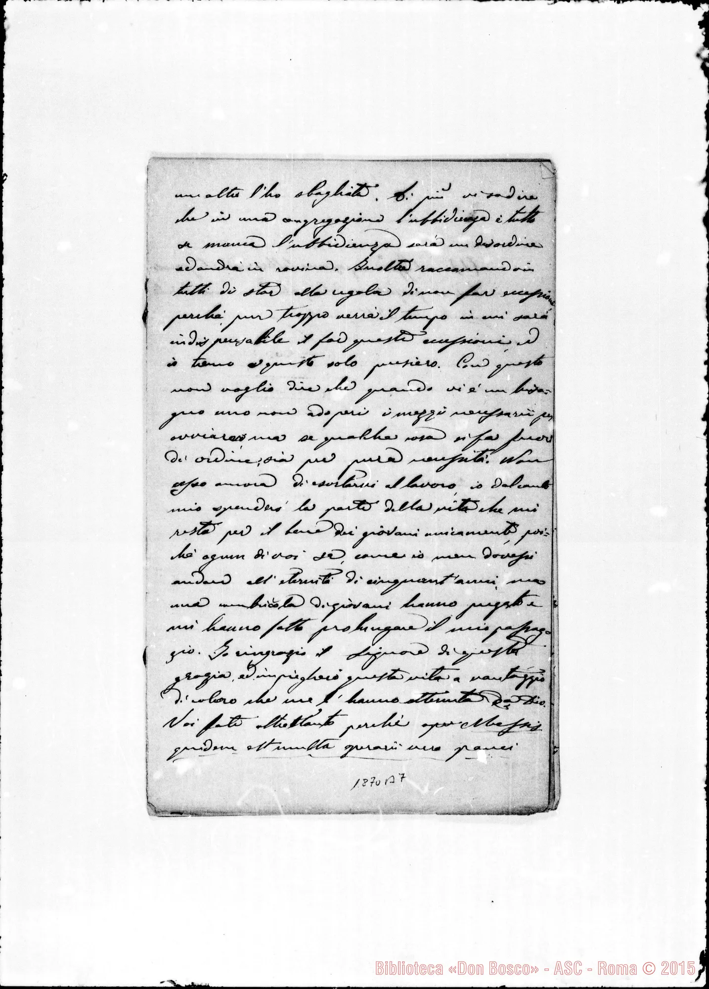 Fotogramma B 7 — 1871: Conferenza ai membri della Società (30-1-1871)
