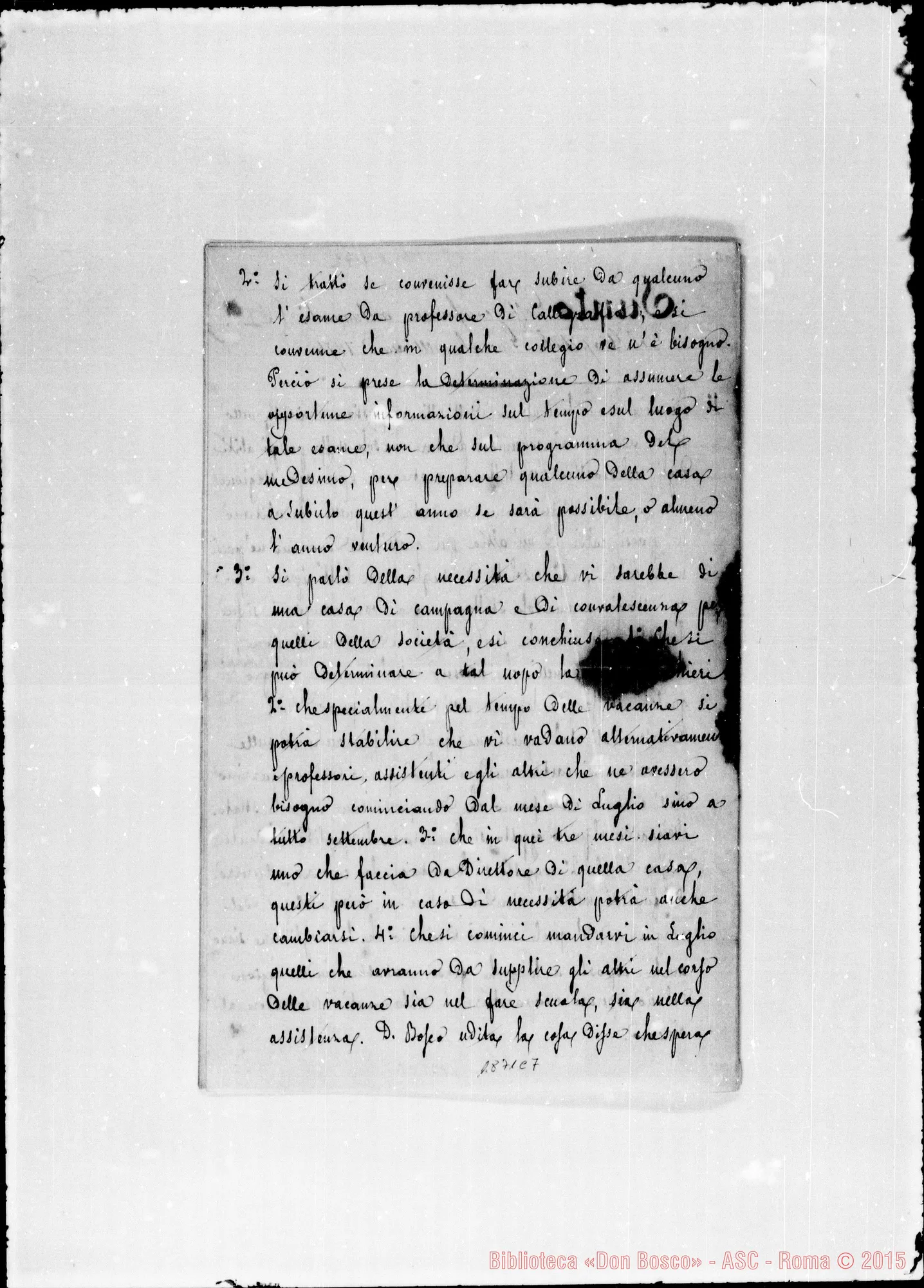 Fotogramma C 7 — Sunto delle conferenze autunnali E dei Prefetti. Copia pulita