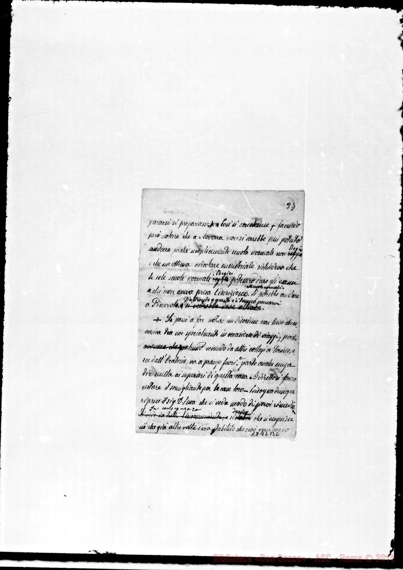 Fotogramma B 2 — 1875: Cinque conferenze private nei giorni 14-15-16 aprile. Ms. Barberis