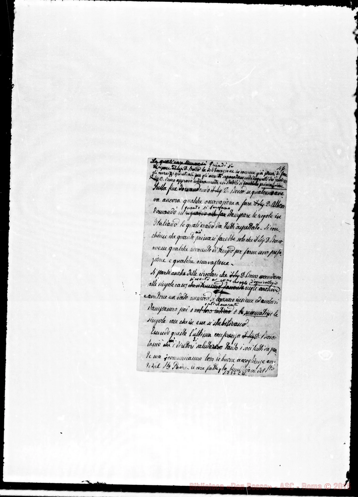 Fotogramma C 2 — 1875: Cinque conferenze private nei giorni 14-15-16 aprile. Ms. Barberis