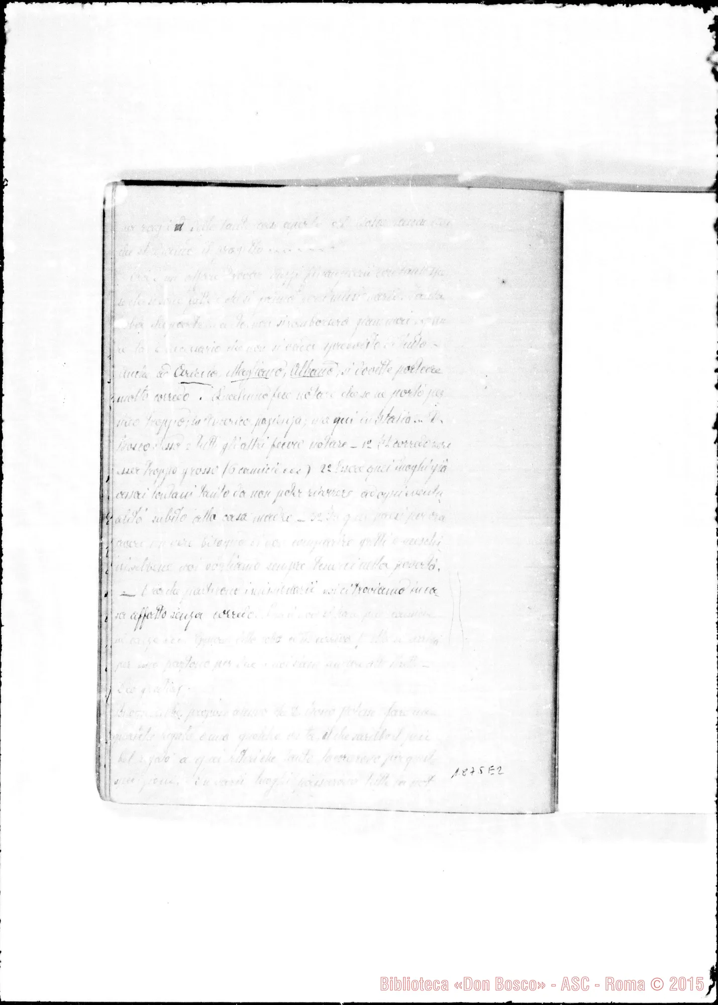 Fotogramma E 2 — Verbali del Cap. Sup. Quaderno I, ms. originale Barberis (1875-1877)
