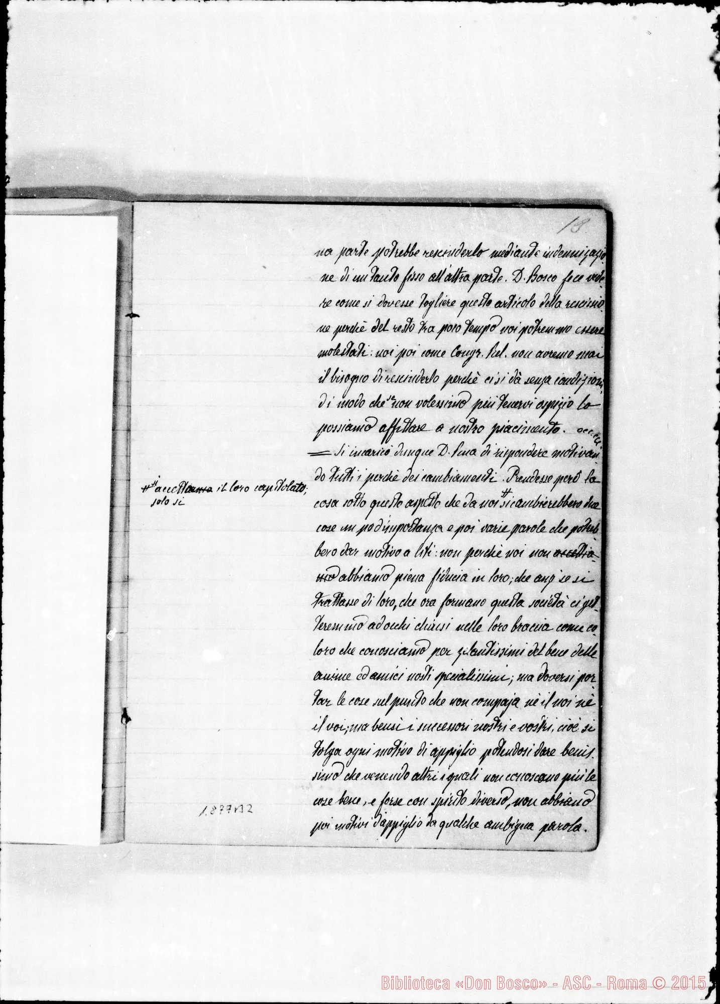 Fotogramma B 2 — Verbali del Cap. Sup. Quaderno II, ms. originale Barberis (1878-1879)