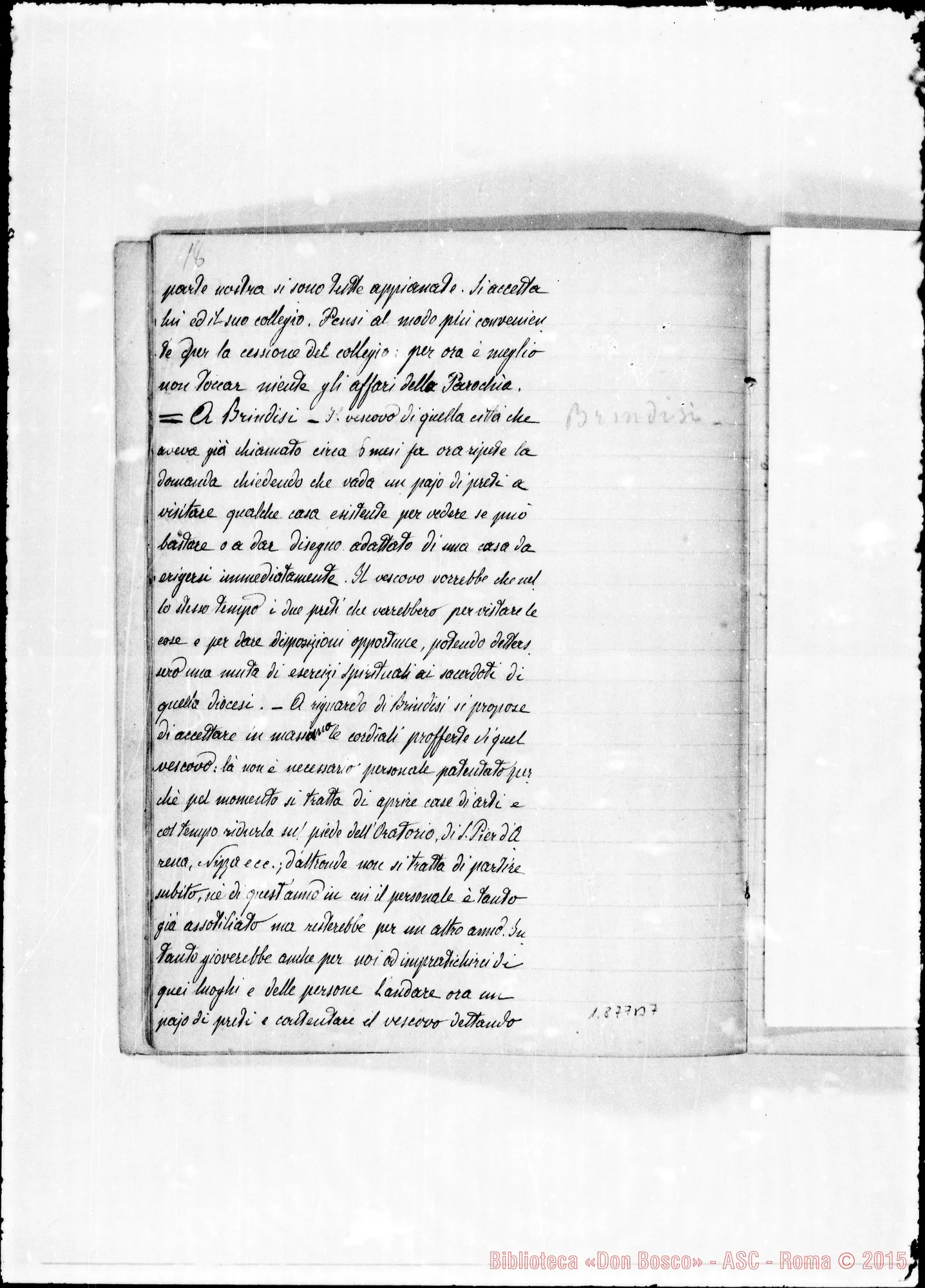 Fotogramma B 7 — Verbali del Cap. Sup. Quaderno II, ms. originale Barberis (1878-1879)