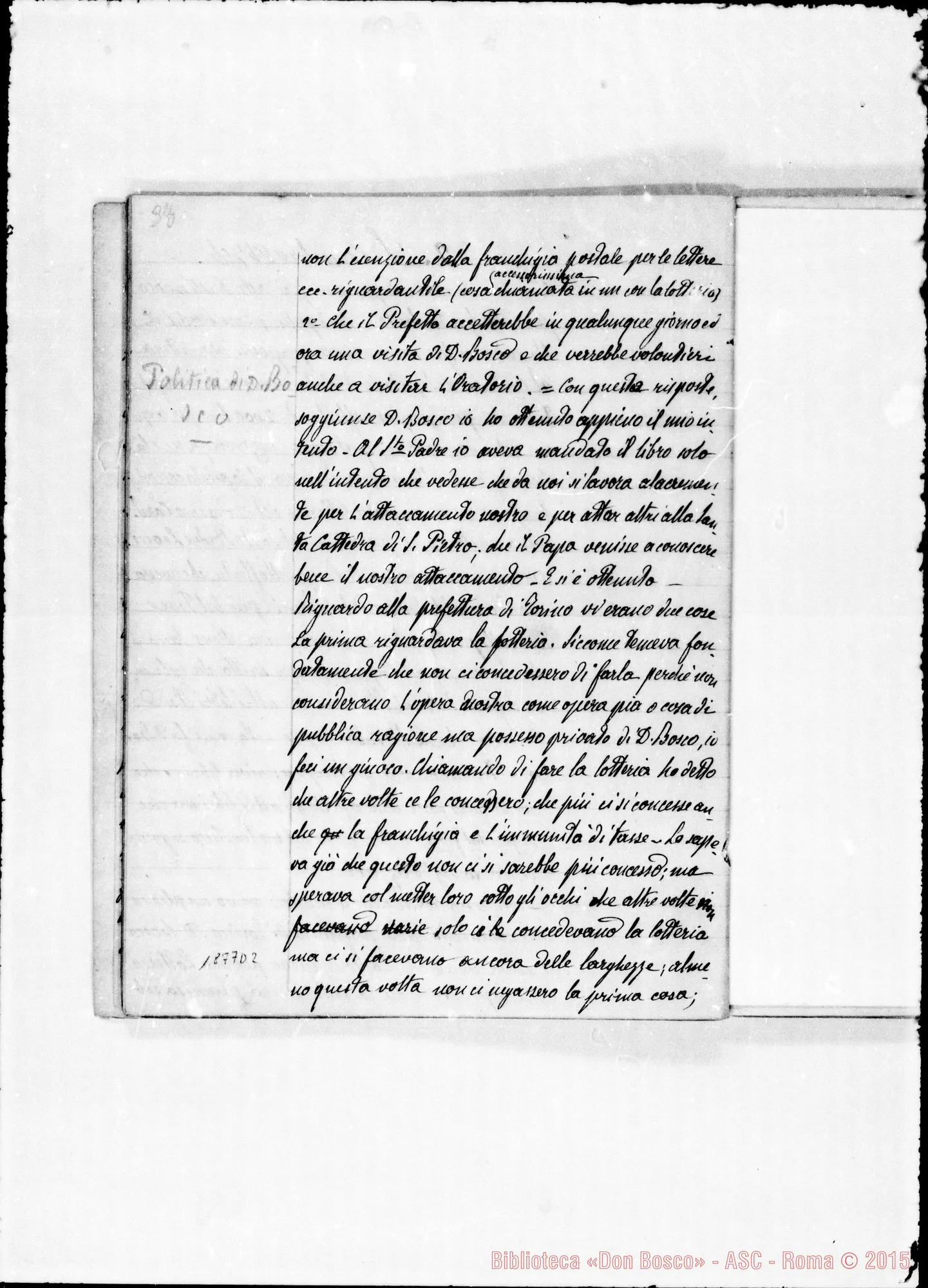Fotogramma D 2 — Verbali del Cap. Sup. Quaderno II, ms. originale Barberis (1878-1879)