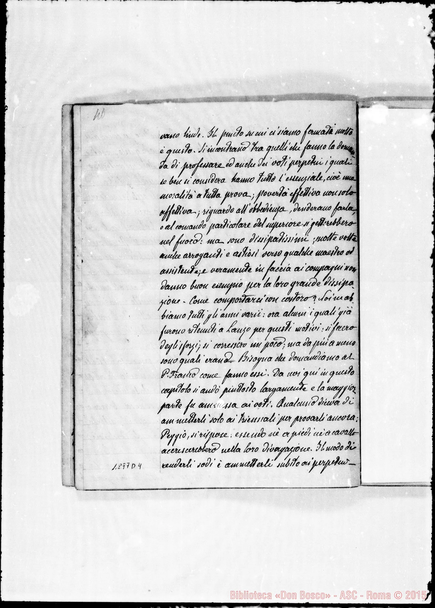 Fotogramma D 4 — Verbali del Cap. Sup. Quaderno II, ms. originale Barberis (1878-1879)
