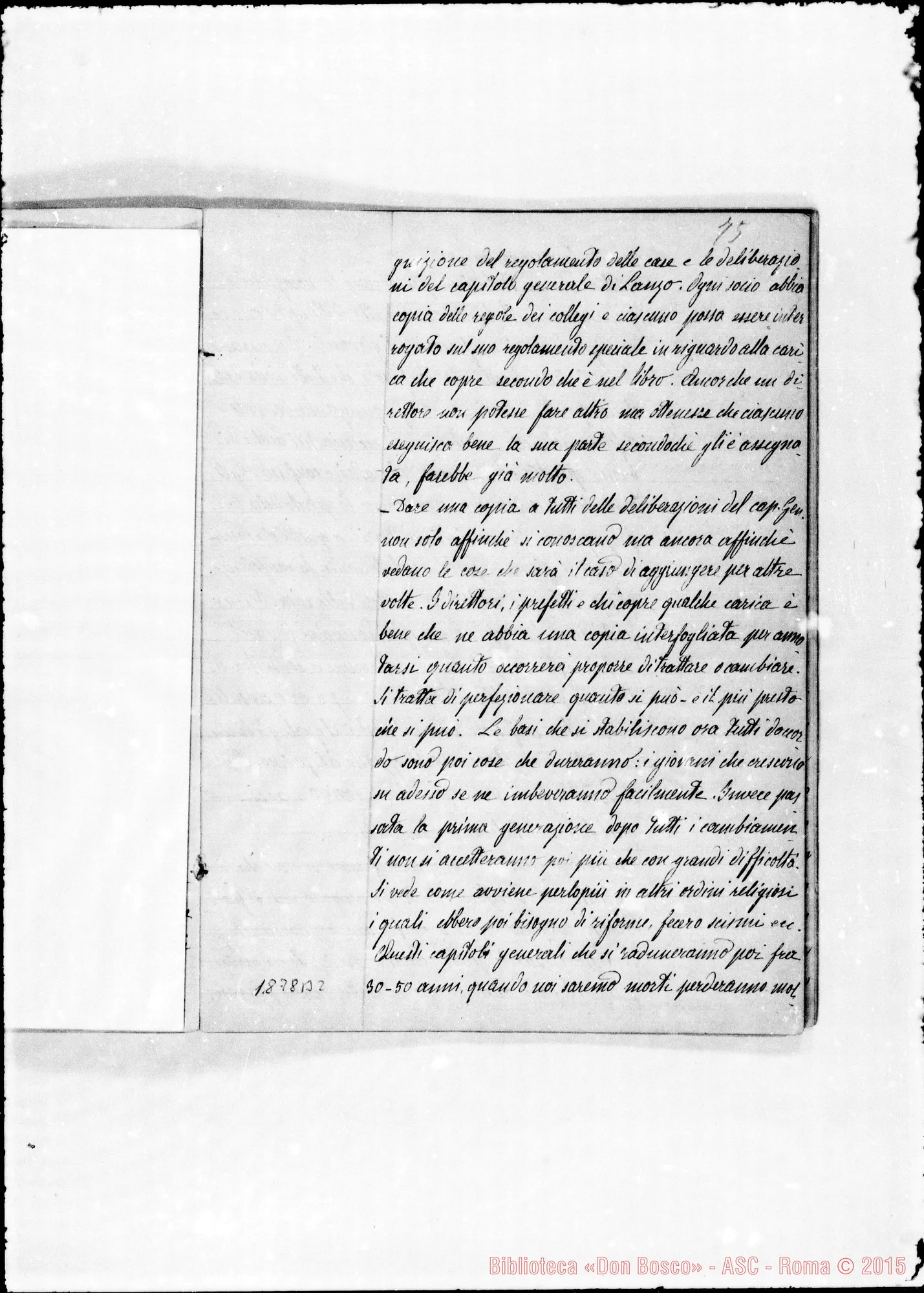 Fotogramma B 2 — Verbali del Cap. Sup. Quaderno II, ms. originale Barberis (1878-1879)