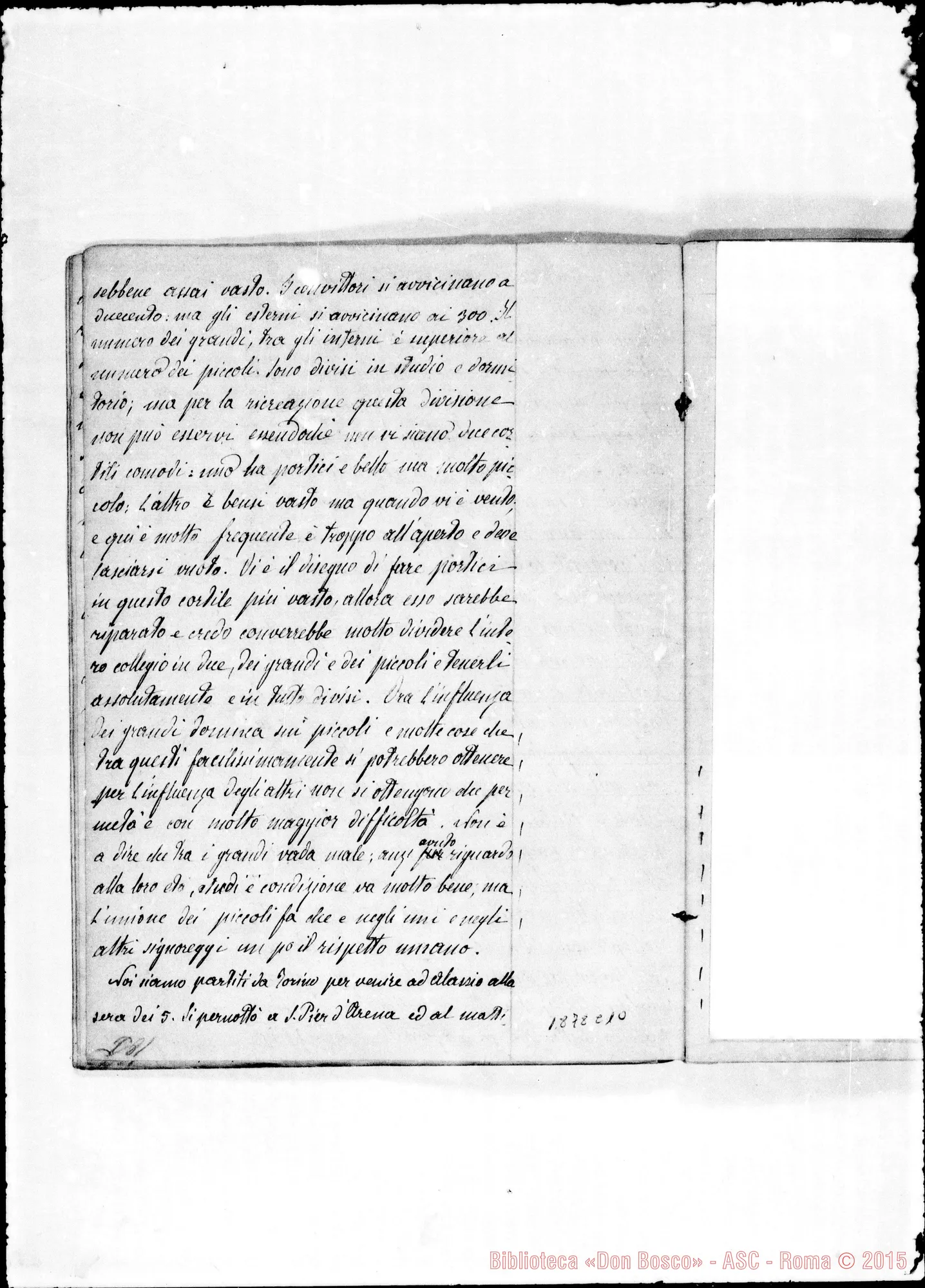 Fotogramma C 10 — D. Bosco ad Alassio nel febbraio 1879. Alla fine del quaderno precedente