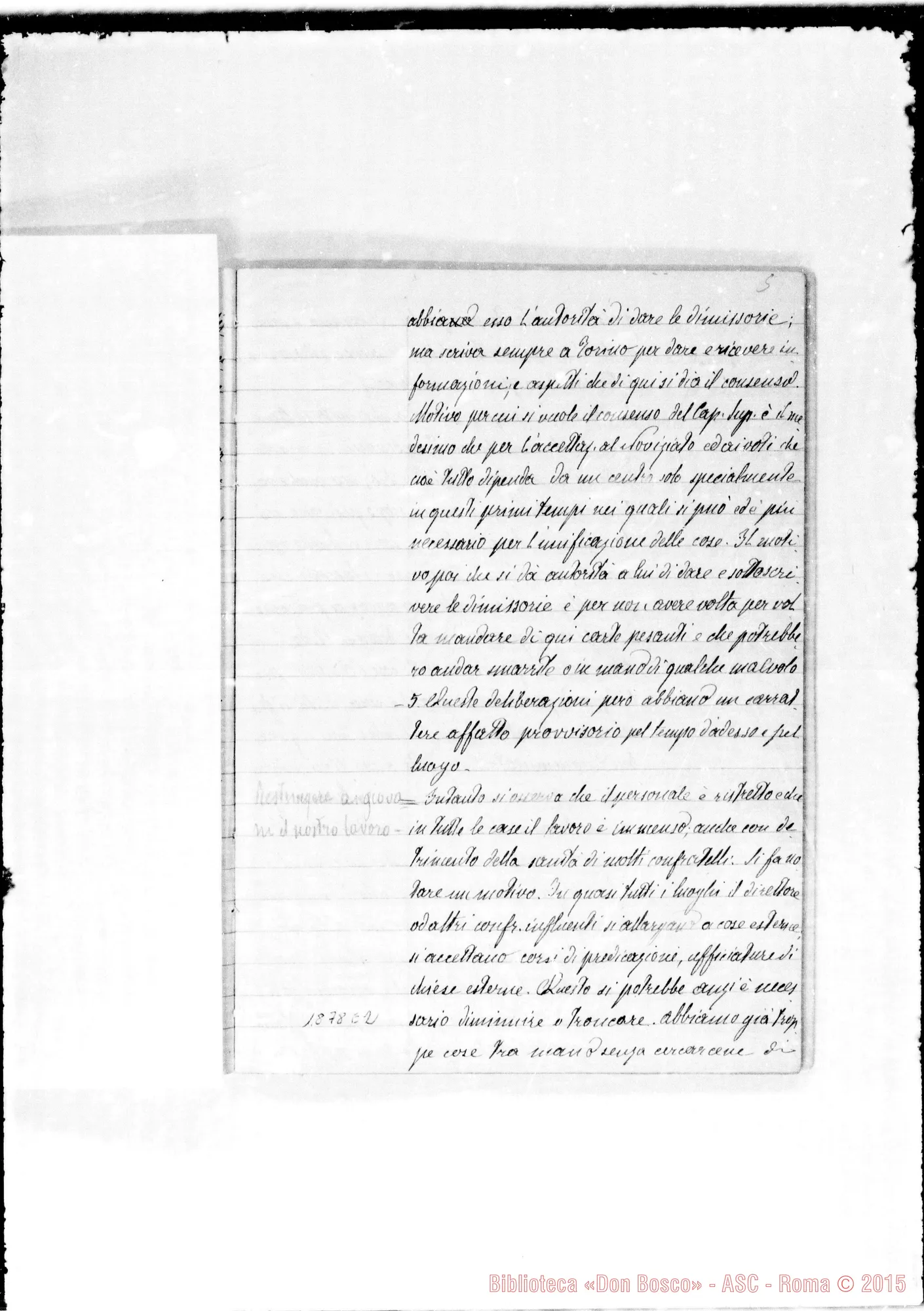 Fotogramma E 2 — Verbali del Cap. Sup. Quaderno III, ms. originale Barberis (aprile-giugno 1879)