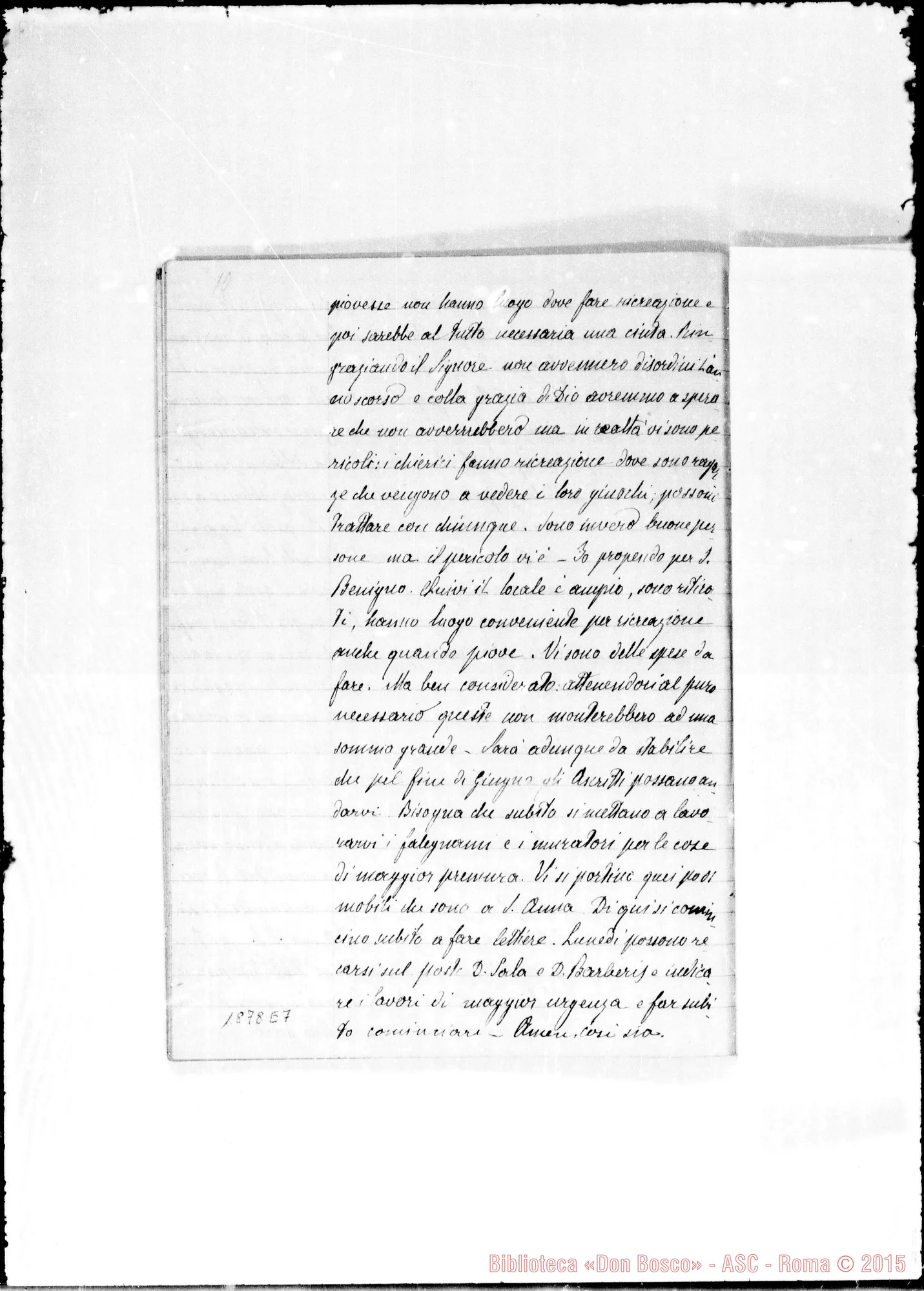 Fotogramma E 7 — Verbali del Cap. Sup. Quaderno III, ms. originale Barberis (aprile-giugno 1879)
