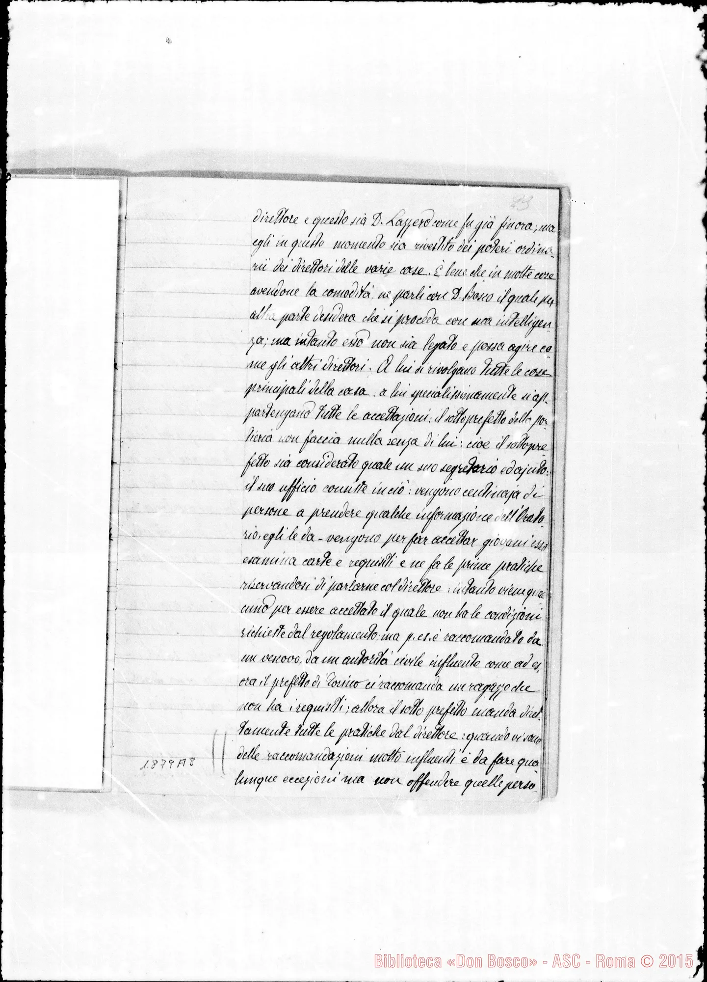 Fotogramma A 8 — Verbali del Cap. Sup. Quaderno III, ms. originale Barberis (aprile-giugno 1879)