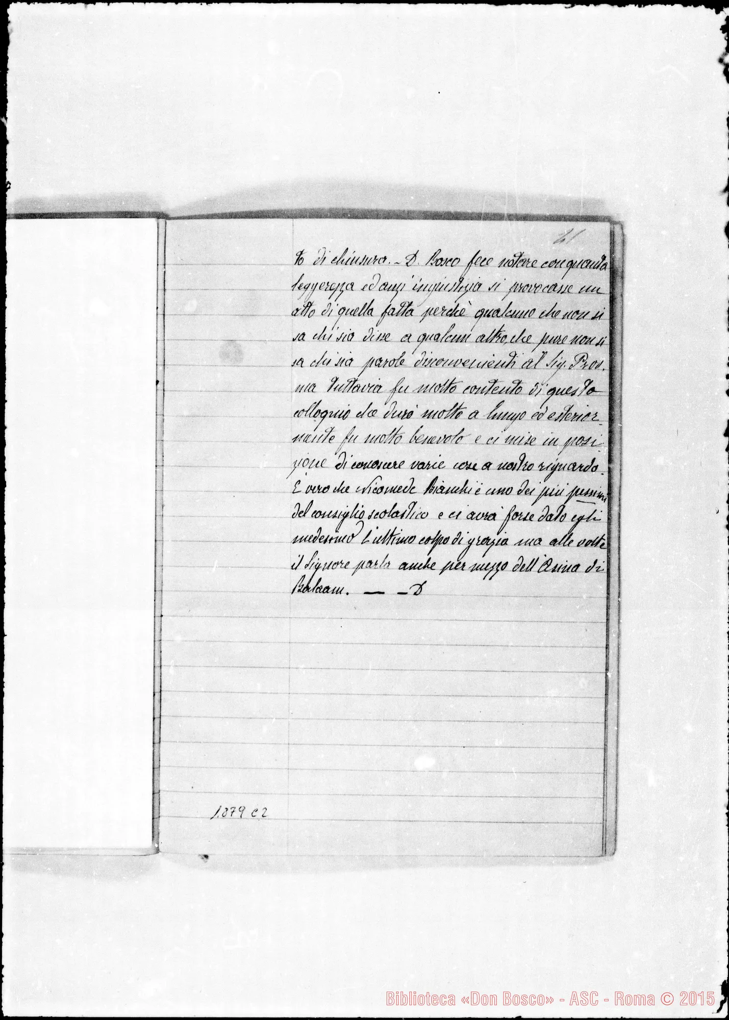 Fotogramma C 2 — Verbali del Cap. Sup. Quaderno III, ms. originale Barberis (aprile-giugno 1879)