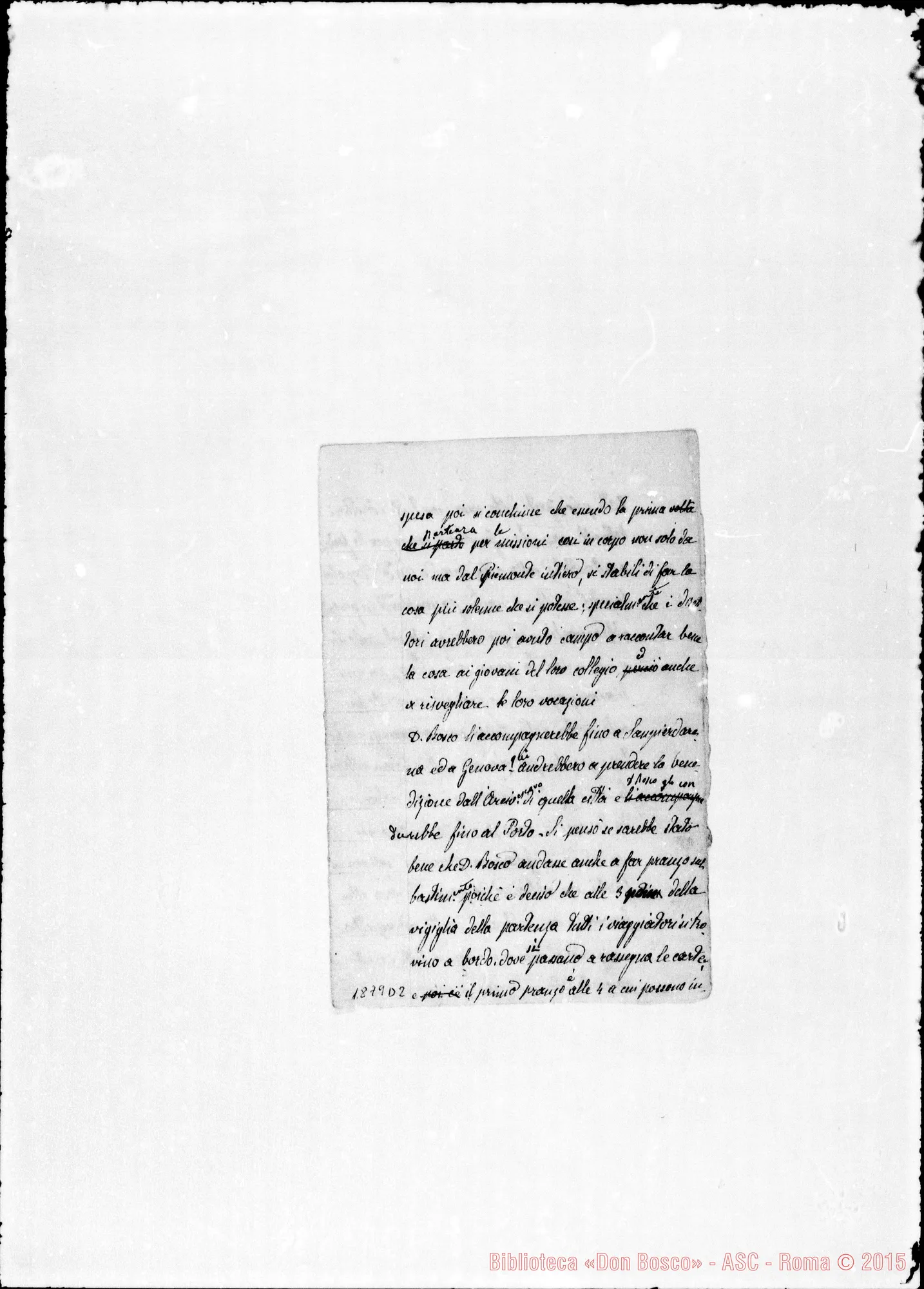 Fotogramma D 2 — Memorie di D. Barberis delle sedute del Cap. Sup. (agosto e novembre 1875)