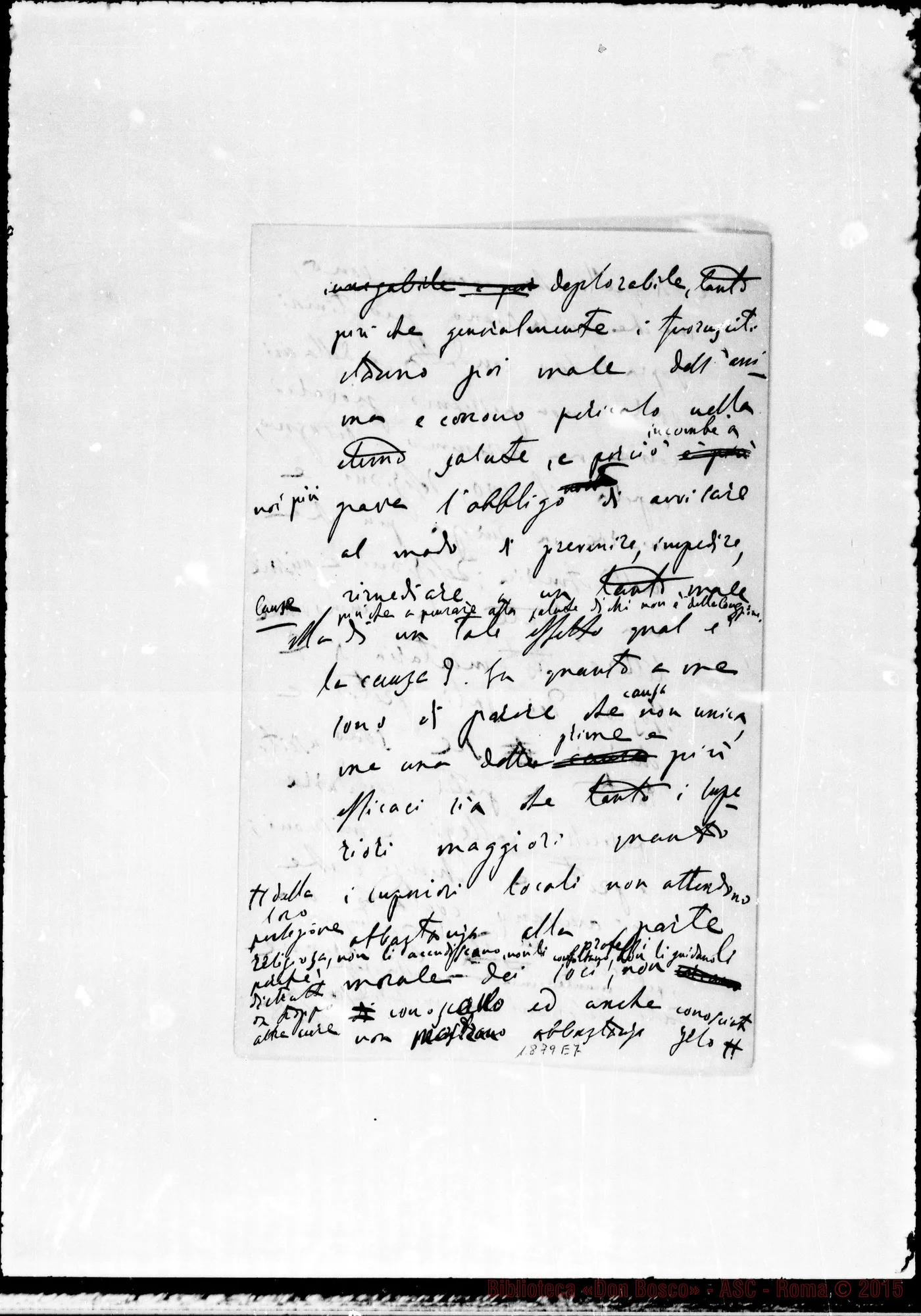 Fotogramma E 7 — D. Bonetti al Rettor Maggiore E Cap. Sup. nel 1890