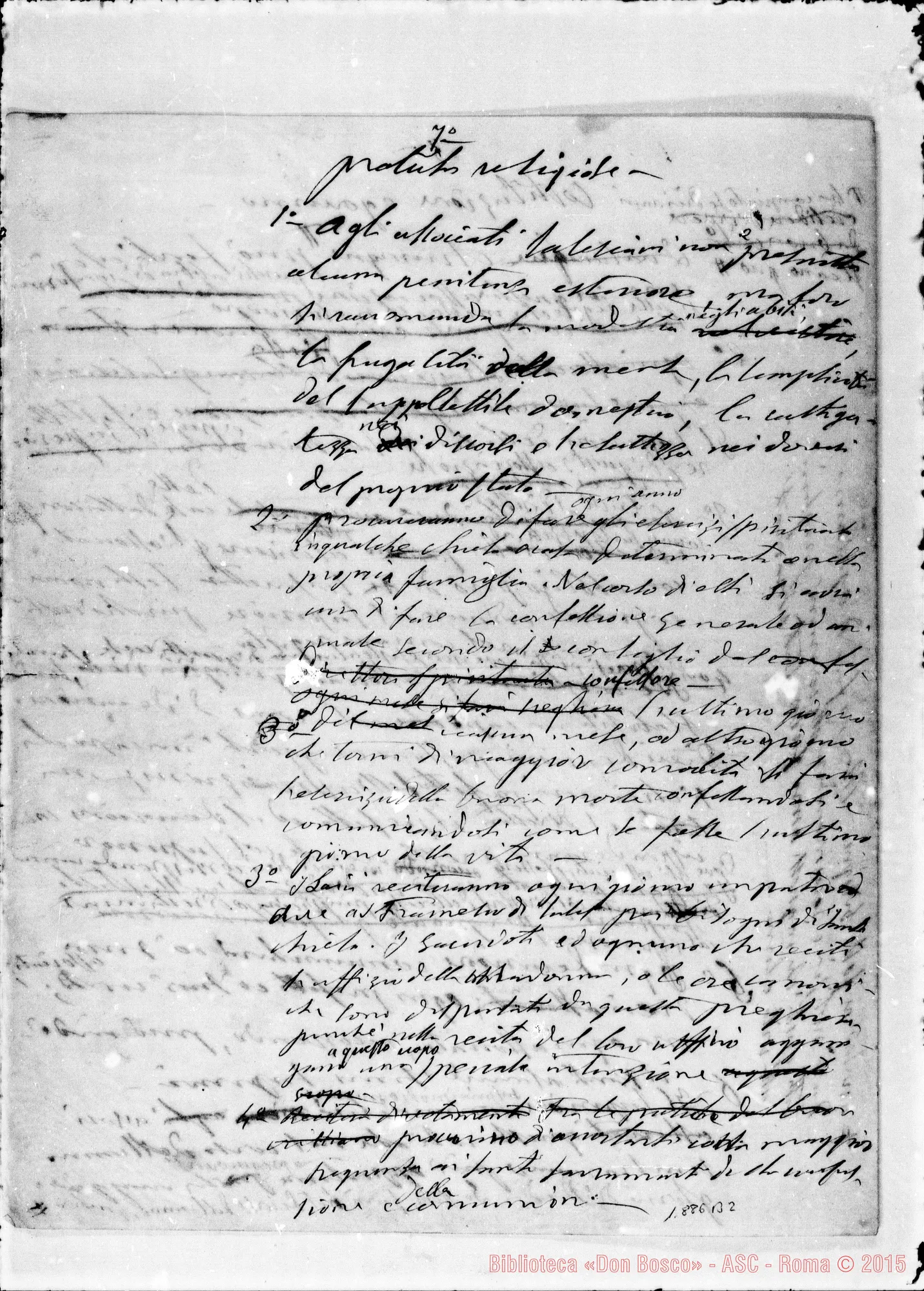 Fotogramma B 2 — «Costituzione E governo». Ms. autogr. Bosco