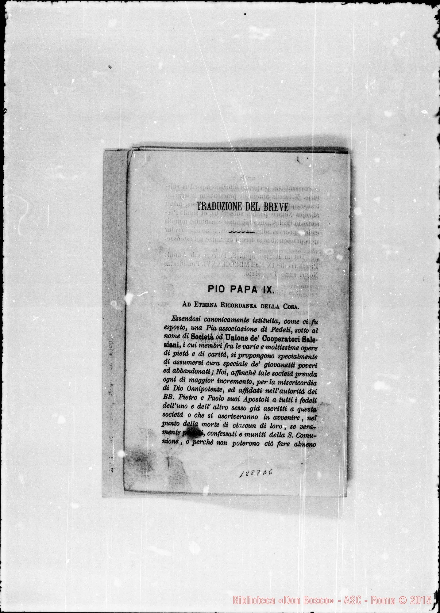 Fotogramma D 6 — «Modo pratico per giovare…» Stampato. Autogr. Bosco A prima pagina