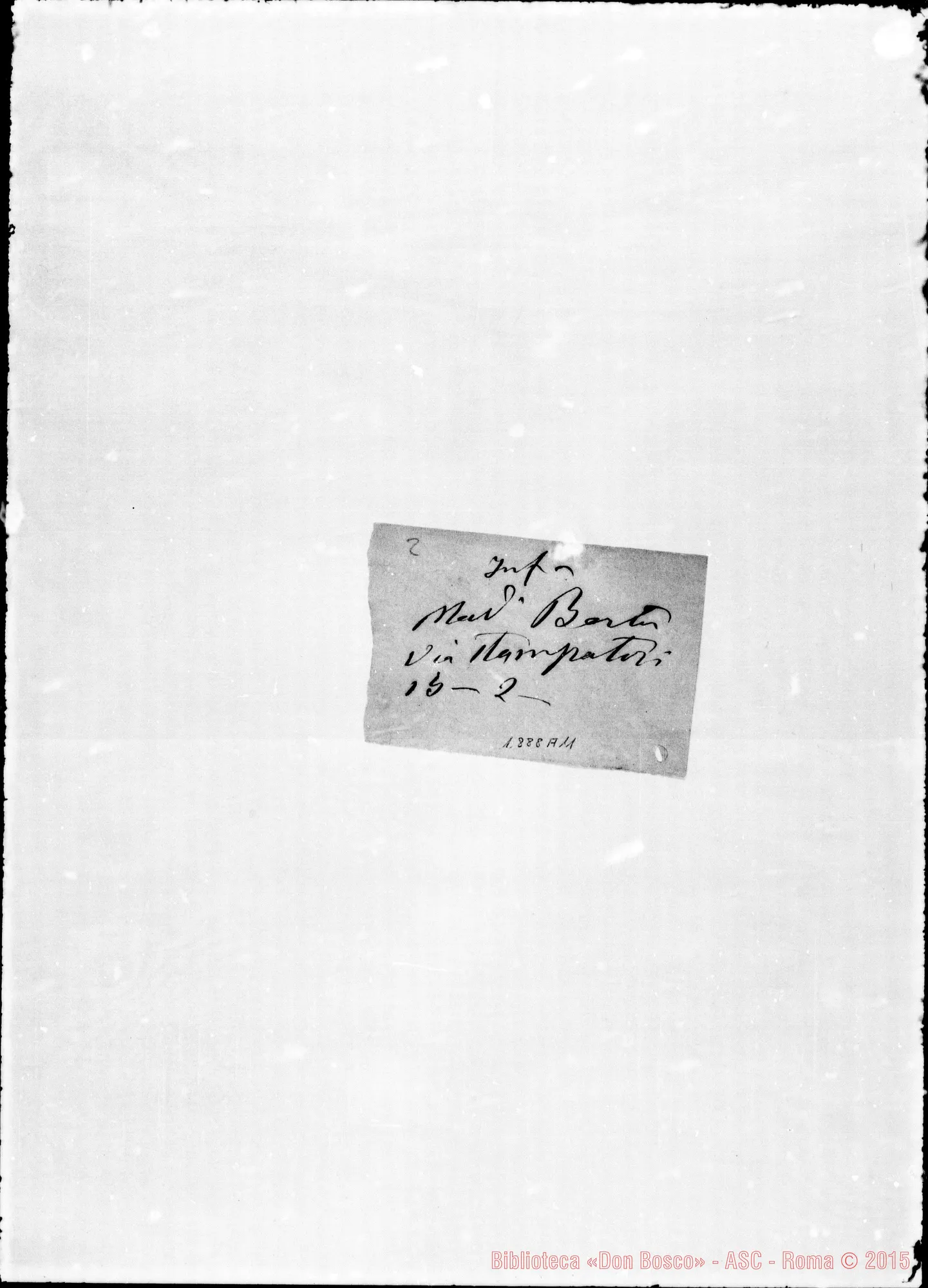 Fotogramma A 11 — «Inf. Mad. Berta…» Ms. autogr Bosco