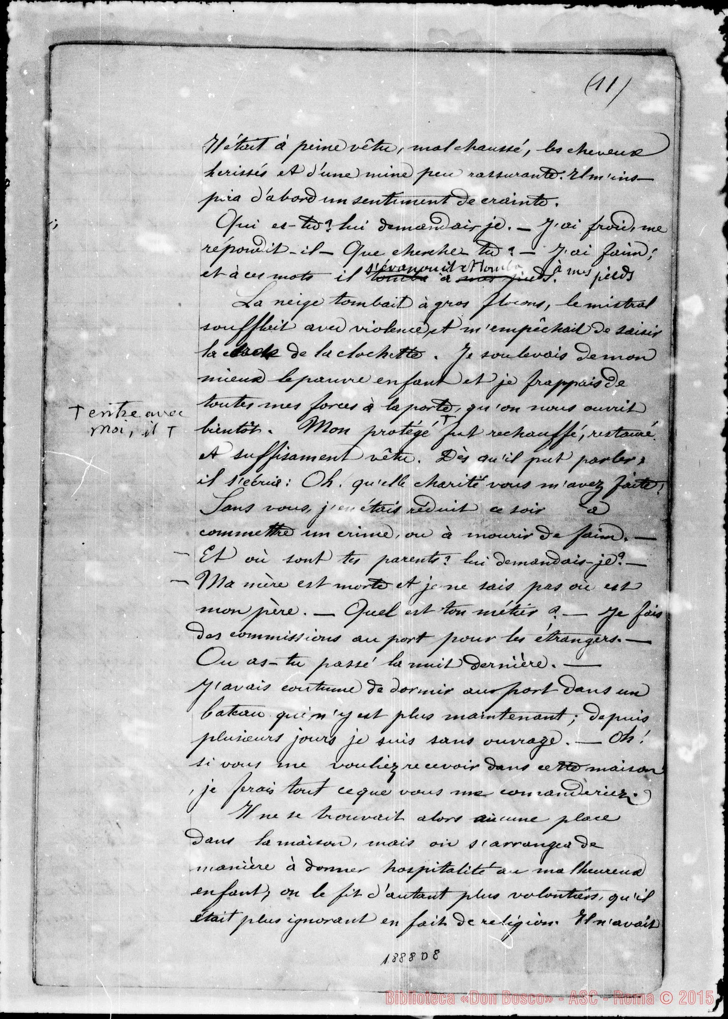Fotogramma D 8 — Conferenza ai coop. di Marsiglia, 20-2-1880. Ms. d’altro con annotaz autogr. Bosco