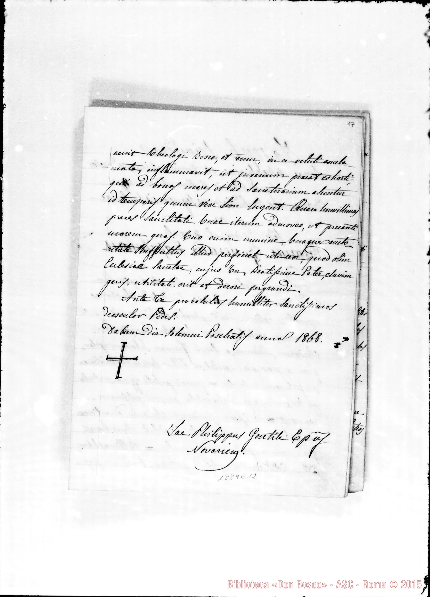 Fotogramma E 12 — Commendatizie di parecchi vescovi E cardinali. Quaderno ms. Berto. Copia