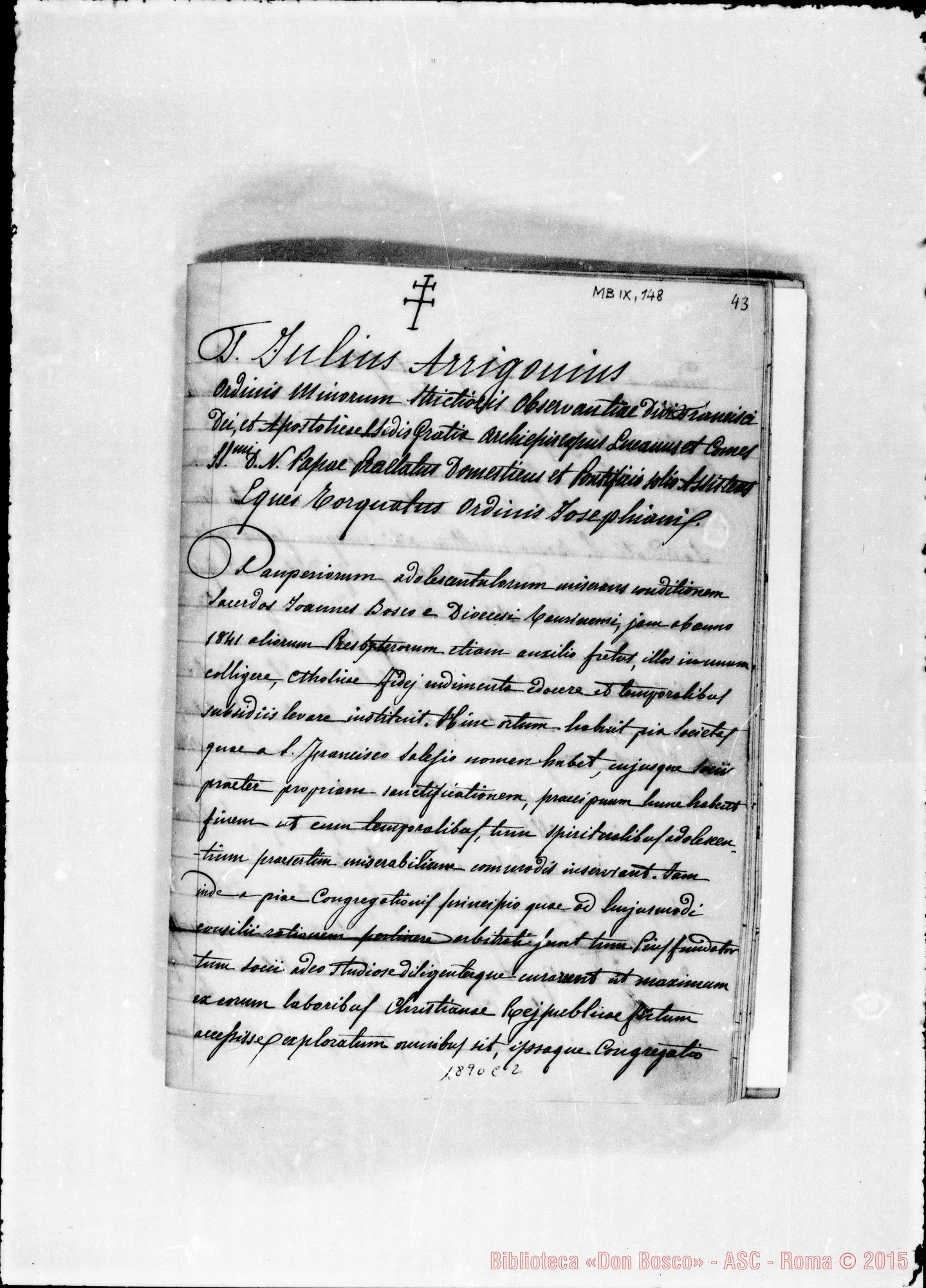 Fotogramma C 2 — Commendatizie di parecchi vescovi E cardinali. Quaderno ms. Berto. Copia
