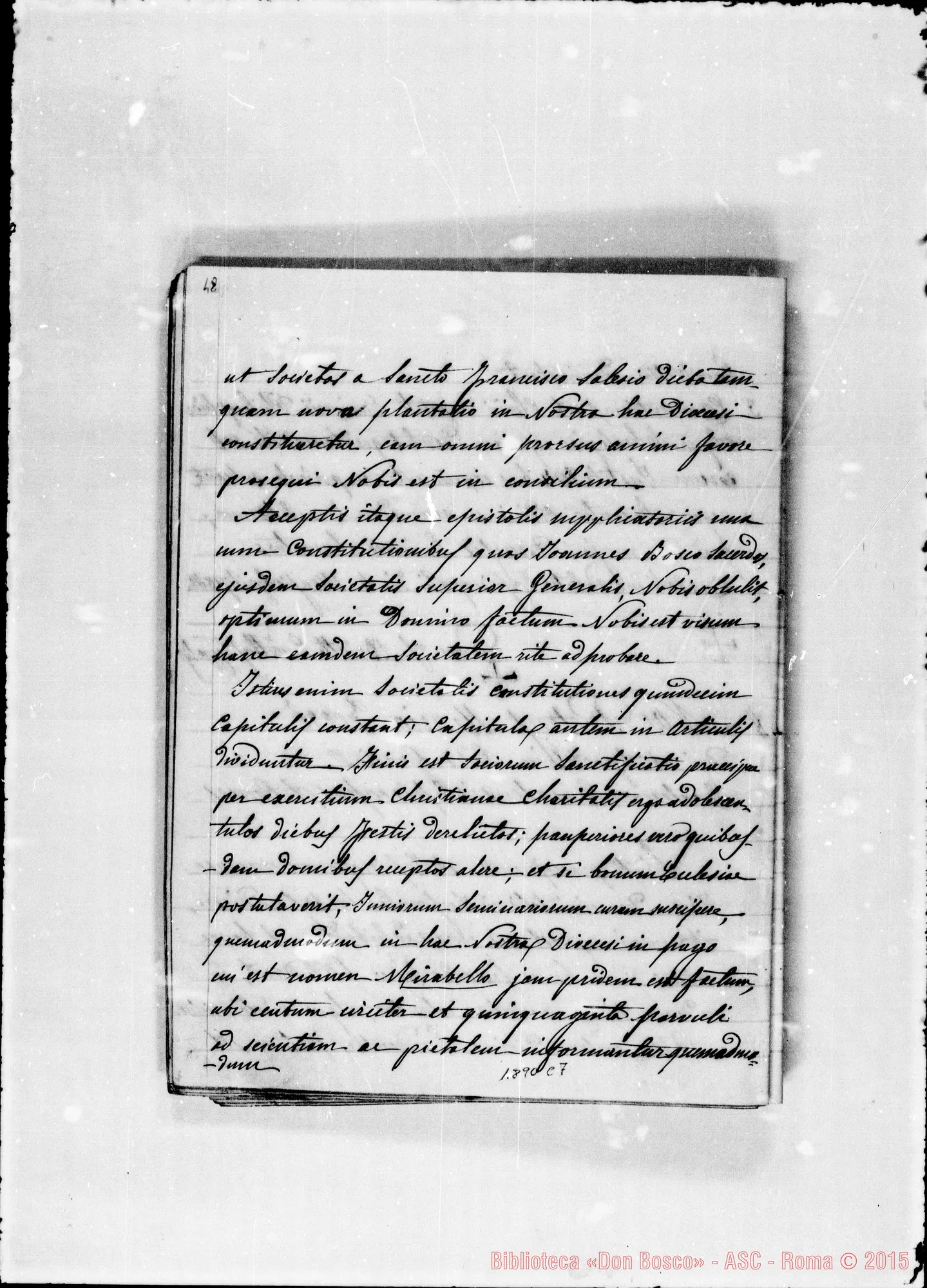 Fotogramma C 7 — Commendatizie di parecchi vescovi E cardinali. Quaderno ms. Berto. Copia