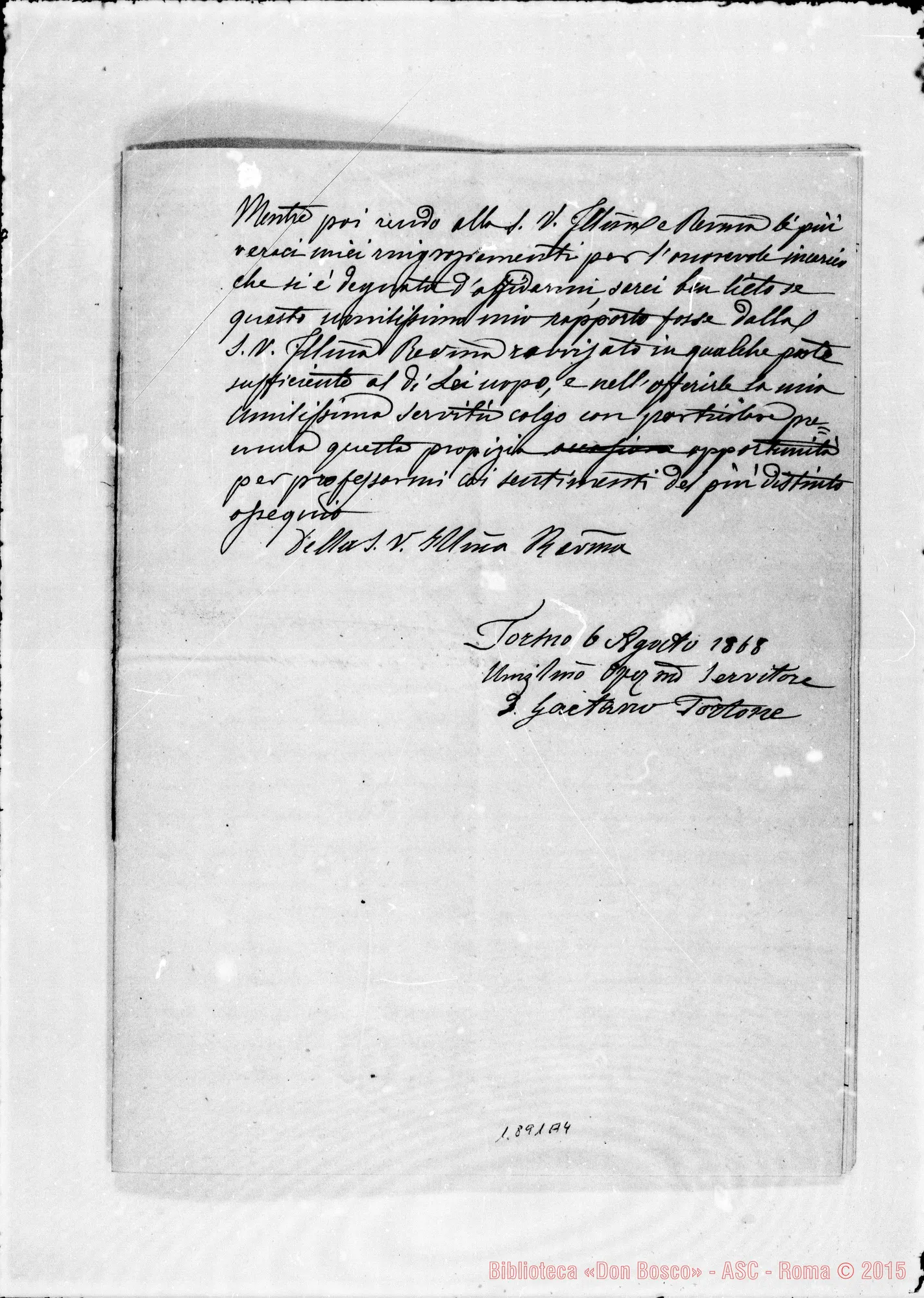Fotogramma A 4 — Mons. Tortone- Mons. Svegliati (copia) con copia del voto di Mons. Svegliati, Segr. della Congregazione dei VV. E RR.