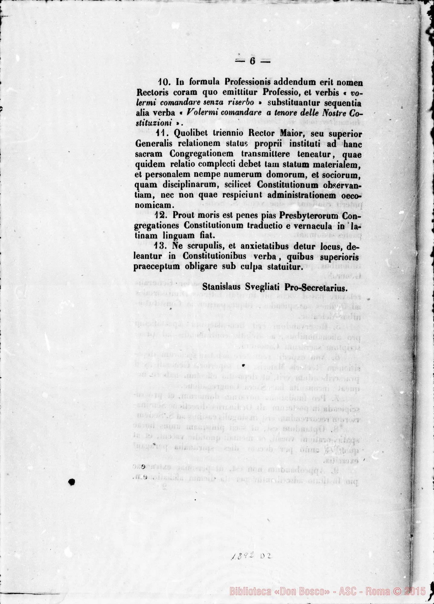 Fotogramma D 2 — Congreg. dei VV. E RR. sull’approvazione… Stampato