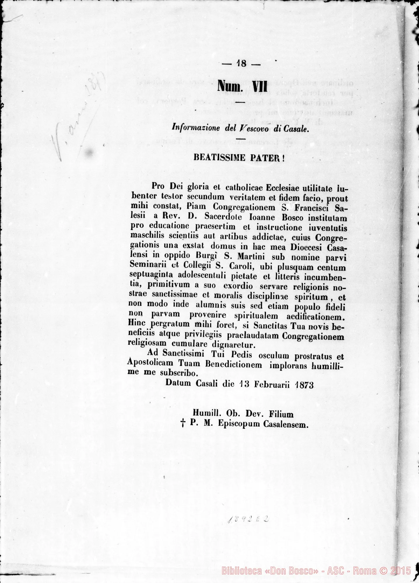 Fotogramma E 2 — Congreg. dei VV. E RR. sull’approvazione… Stampato