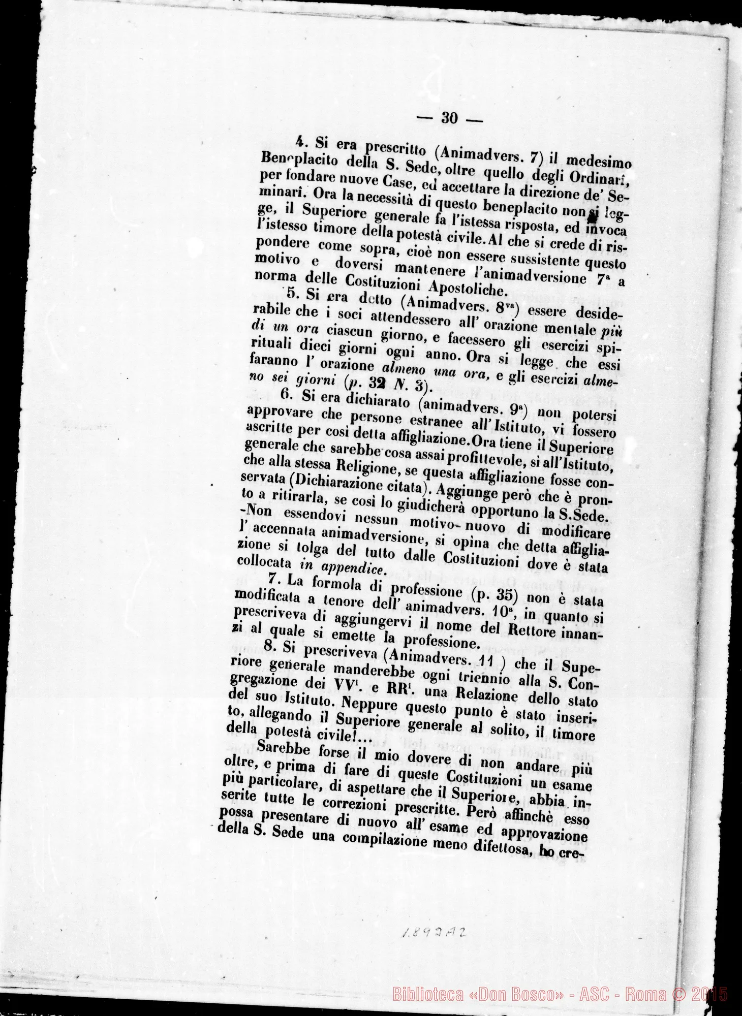 Fotogramma A 2 — Congreg. dei VV. E RR. sull’approvazione… Stampato