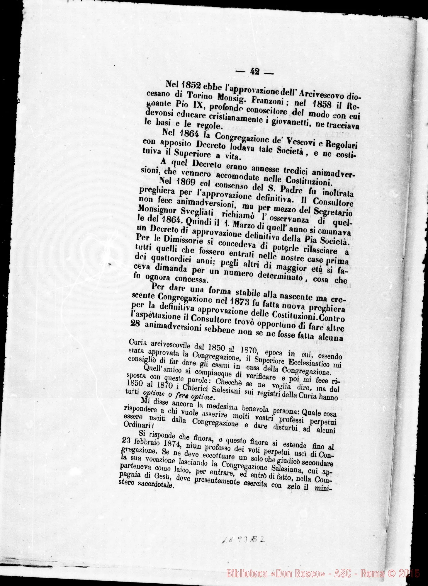 Fotogramma B 2 — Congreg. dei VV. E RR. sull’approvazione… Stampato